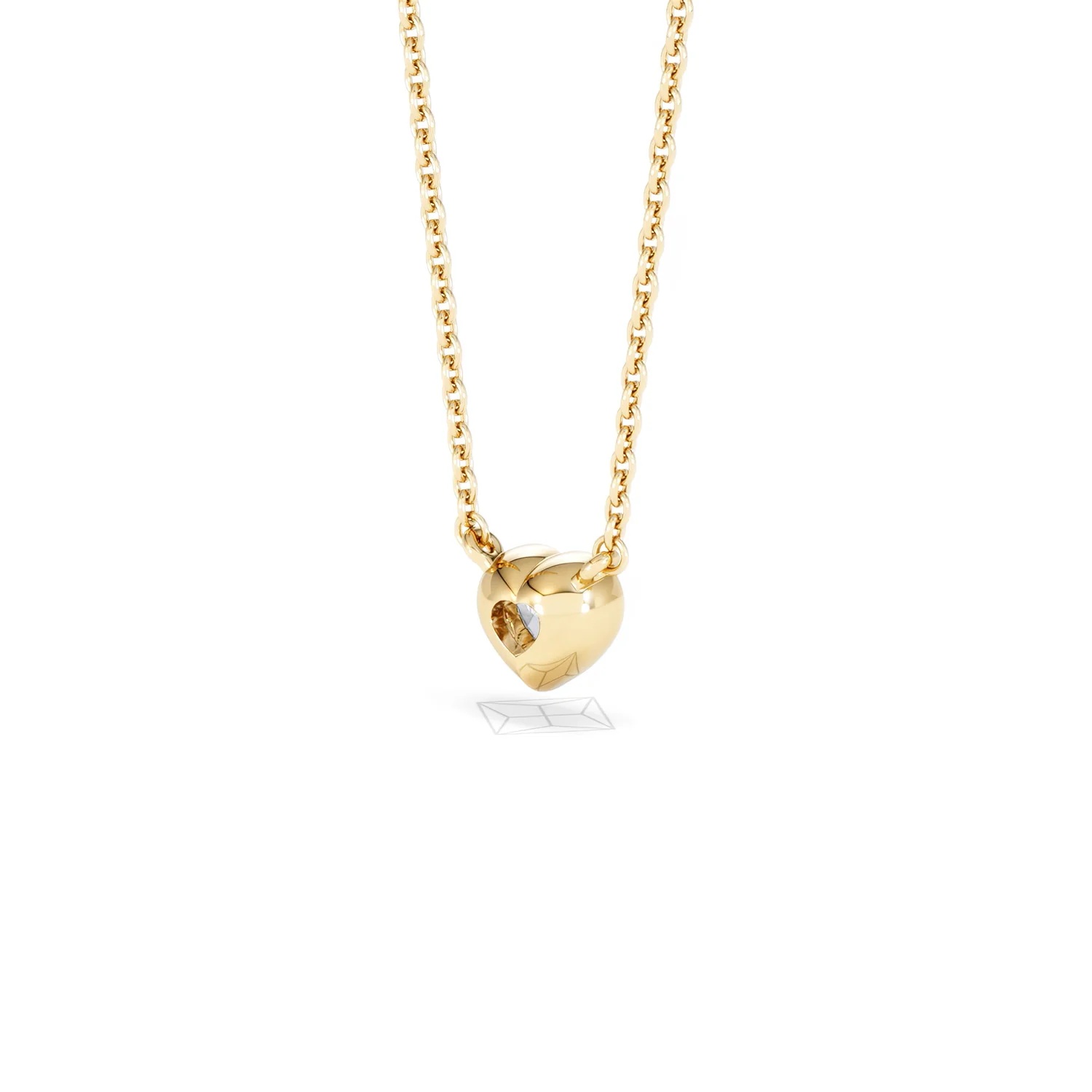 Horizon Heart Cut Lab Diamond Solitaire Necklace 0.25ct H/SI in 9K Gold - Image 42