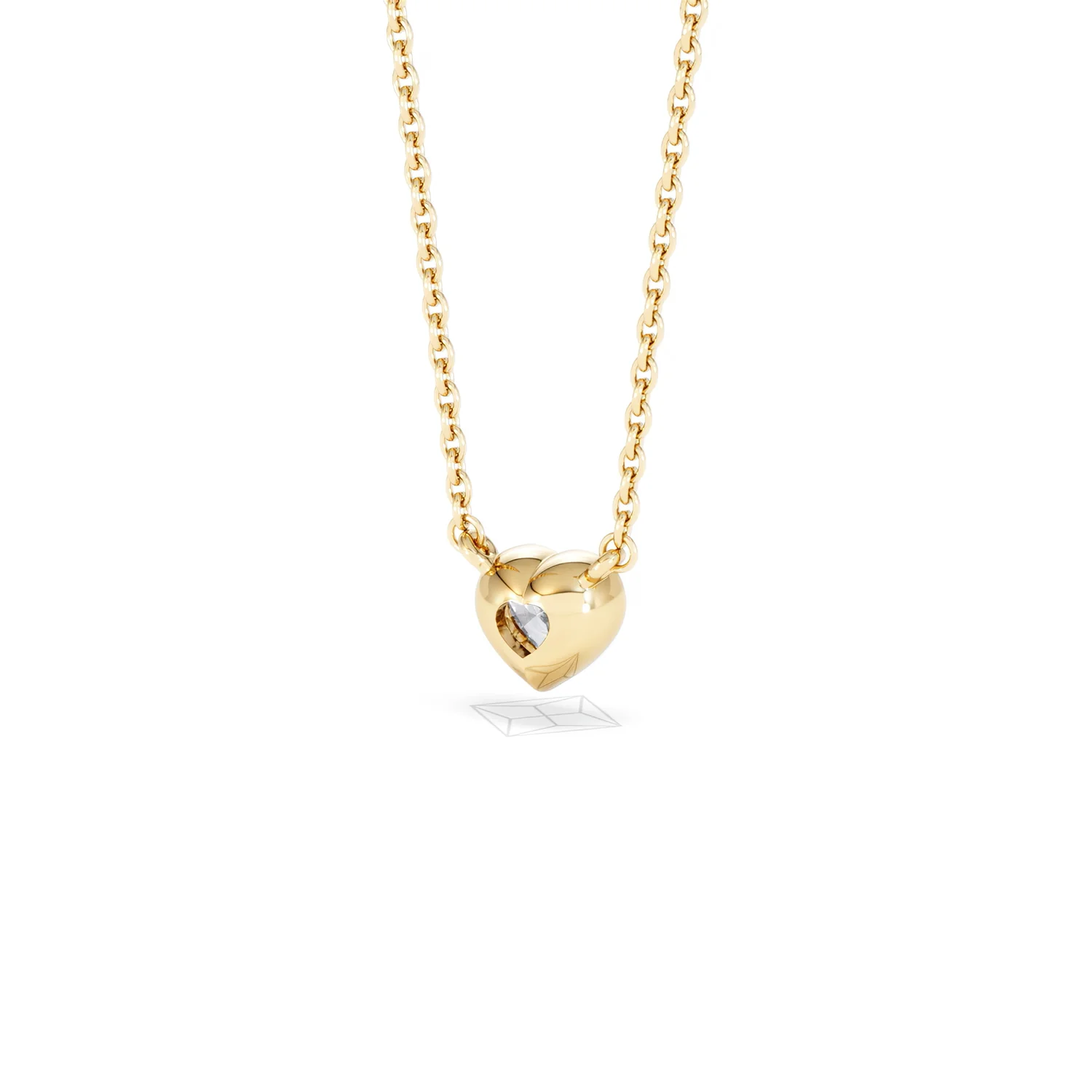 Horizon Heart Cut Lab Diamond Solitaire Necklace 0.25ct H/SI in 9K Gold - Image 44
