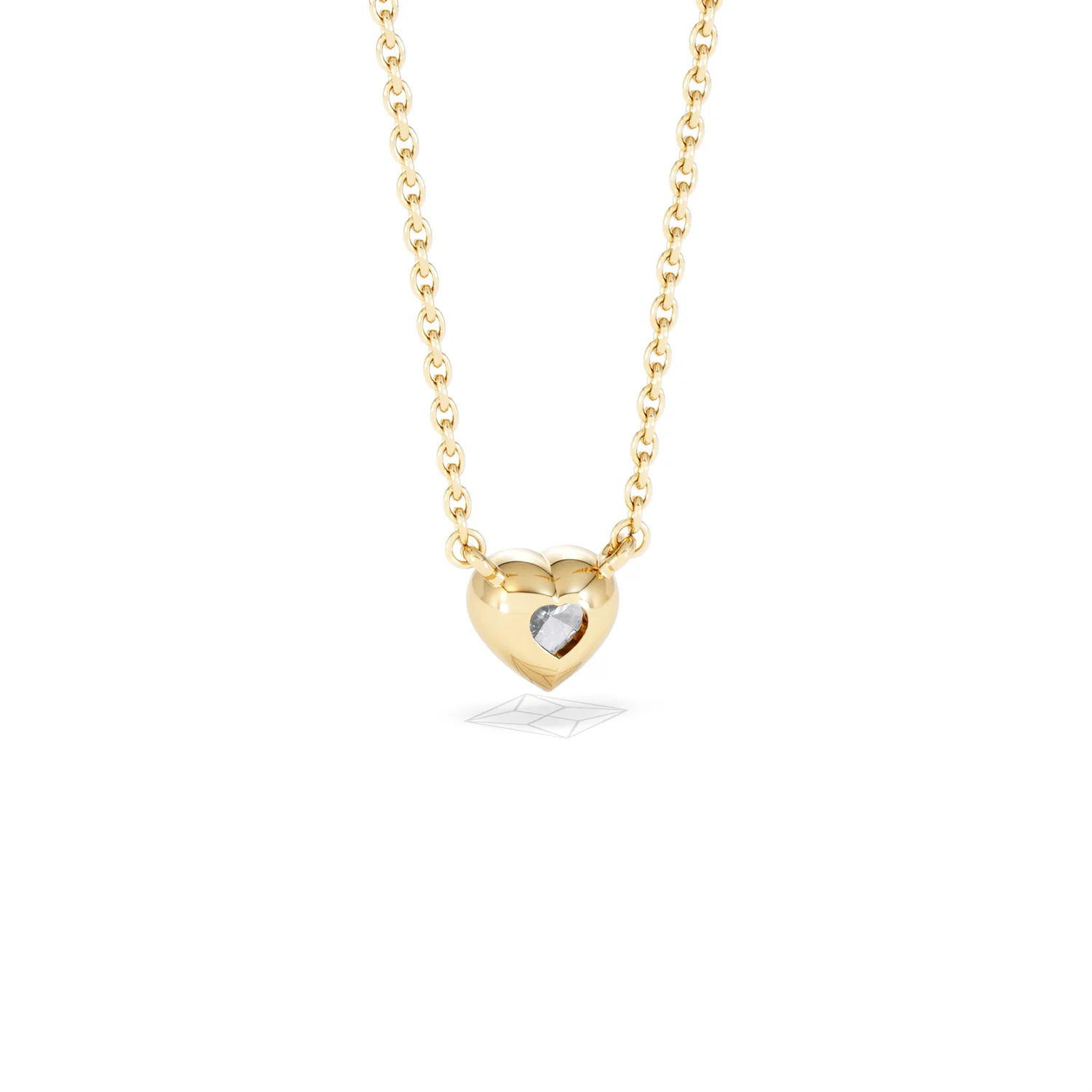 Horizon Heart Cut Lab Diamond Solitaire Necklace 0.25ct H/SI in 9K Gold - Image 53