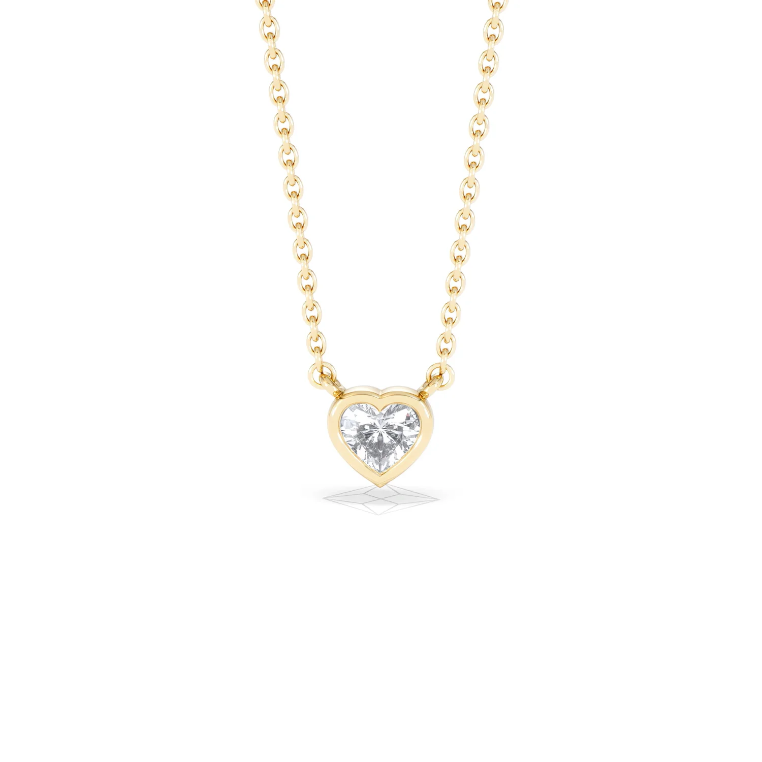 Horizon Heart Cut Lab Diamond Solitaire Necklace 0.25ct H/SI in 9K Gold - Image 89