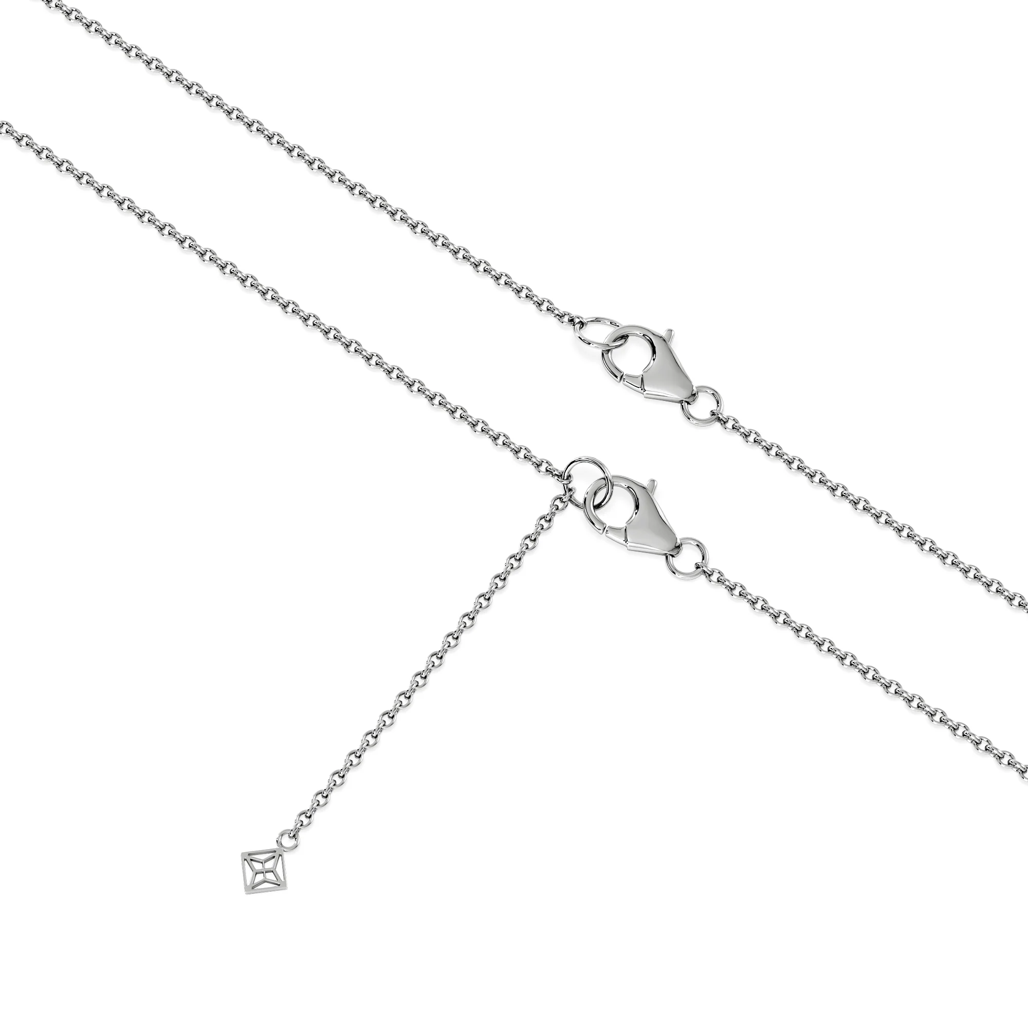 Horizon Heart Cut Lab Diamond Solitaire Necklace 0.25ct H/SI in 9K White Gold - Image 7
