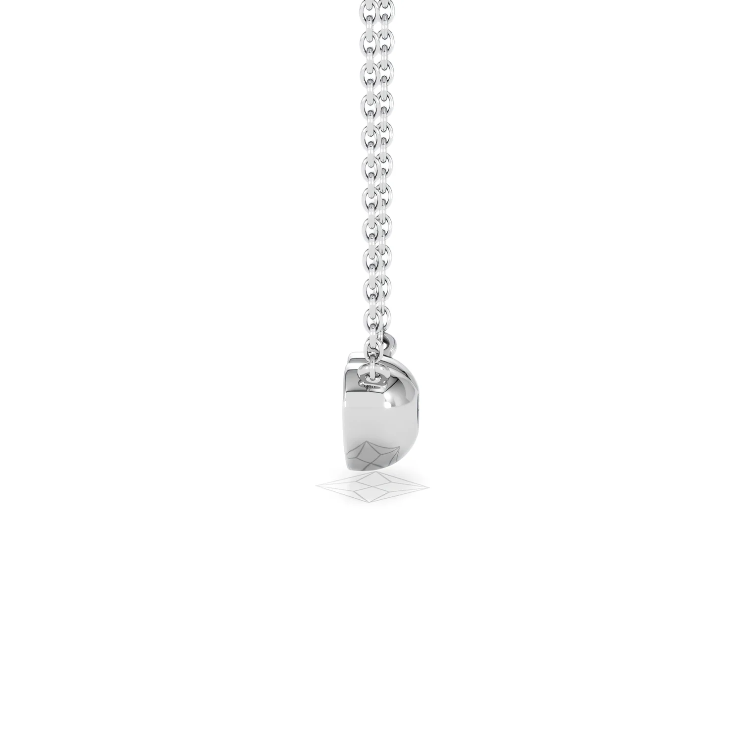 Horizon Heart Cut Lab Diamond Solitaire Necklace 0.50ct H/SI in 9K White Gold - Image 69