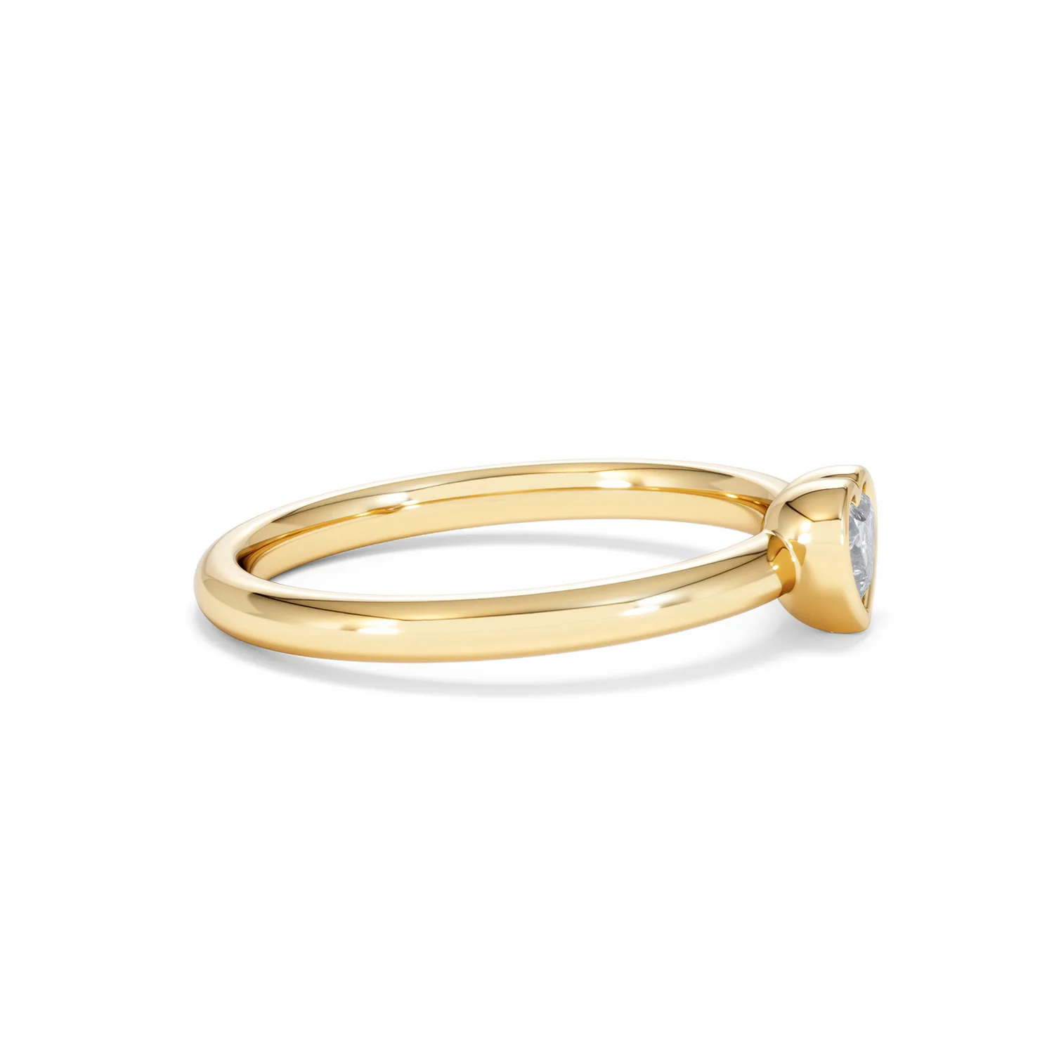 Horizon Heart Cut Lab Diamond Solitaire Ring 0.25ct H/SI in 18k Gold Vermeil - Image 27
