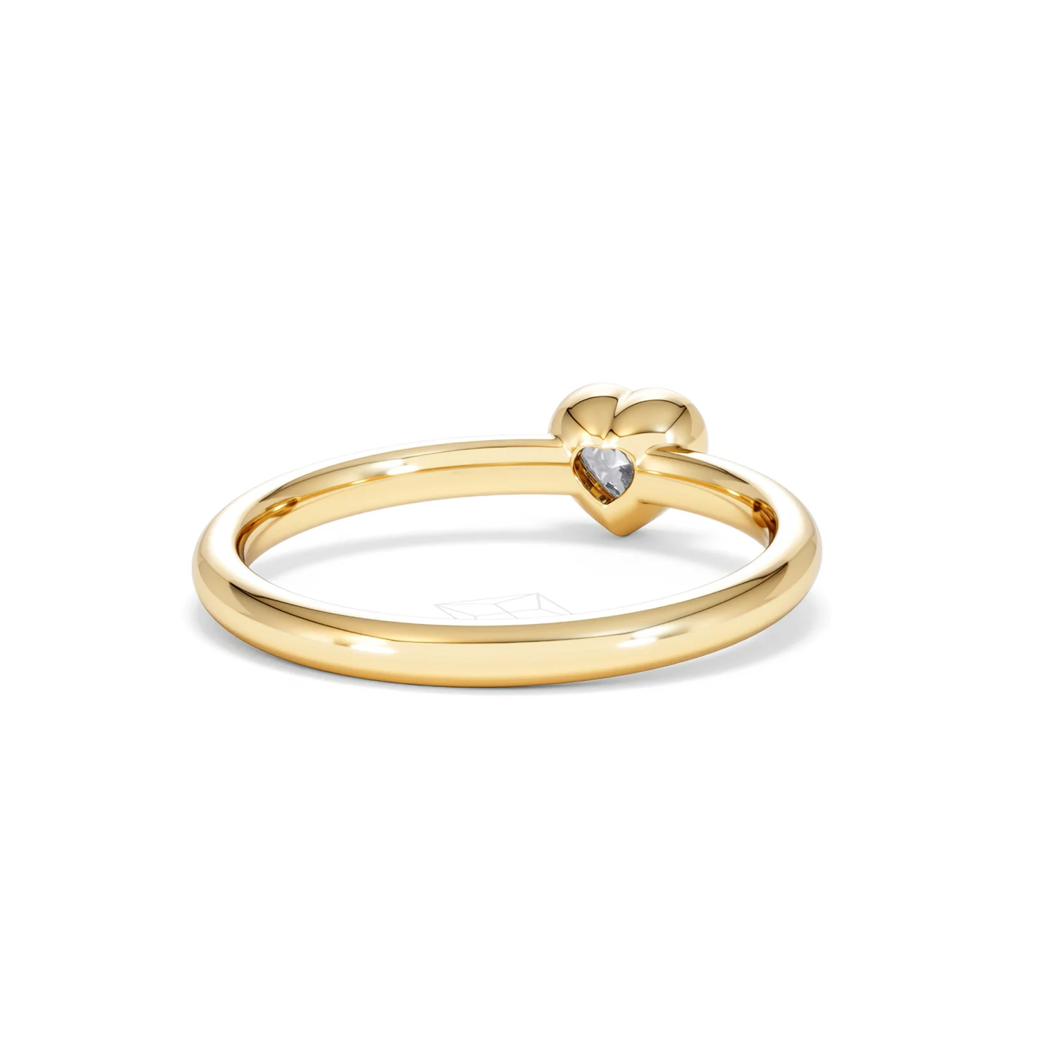 Horizon Heart Cut Lab Diamond Solitaire Ring 0.25ct H/SI in 18k Gold Vermeil - Image 45