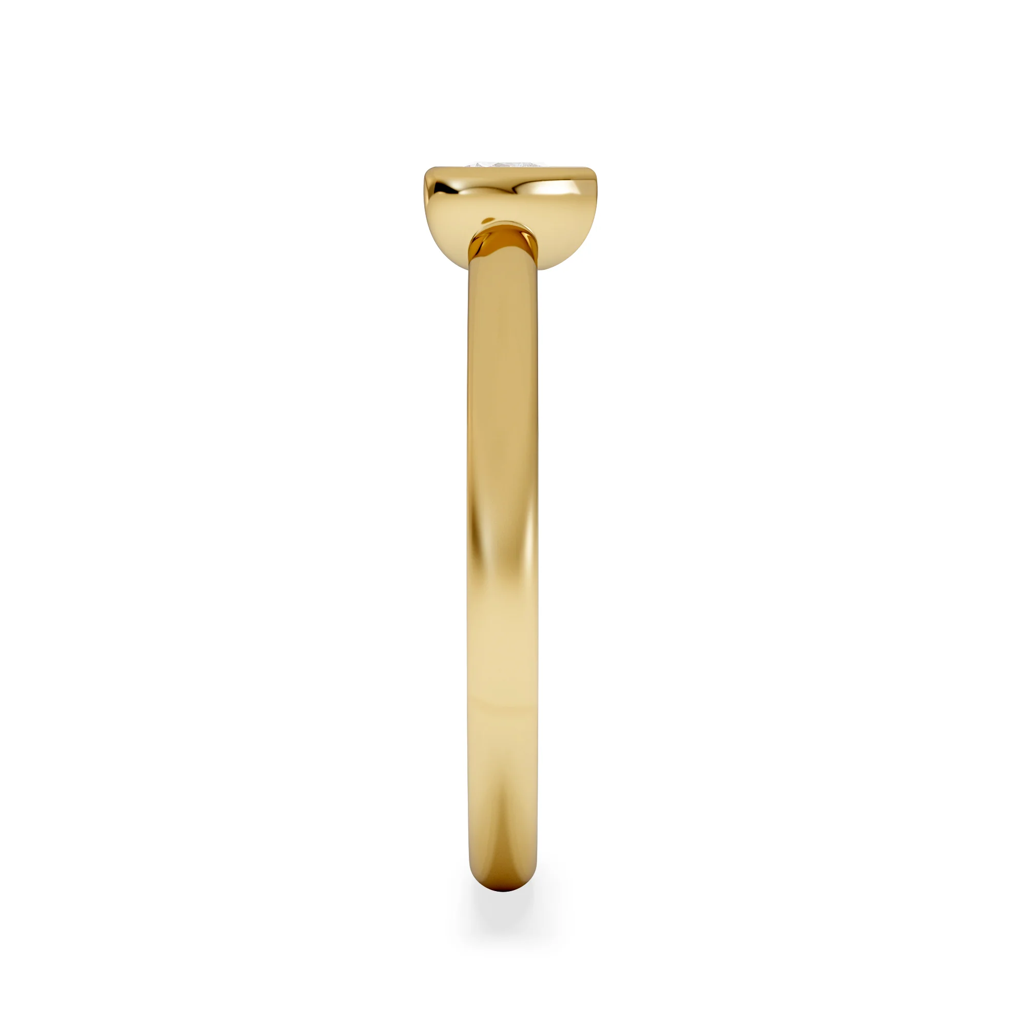 Horizon Heart Cut Lab Diamond Solitaire Ring 0.25ct H/SI in 18k Gold Vermeil - Image 5