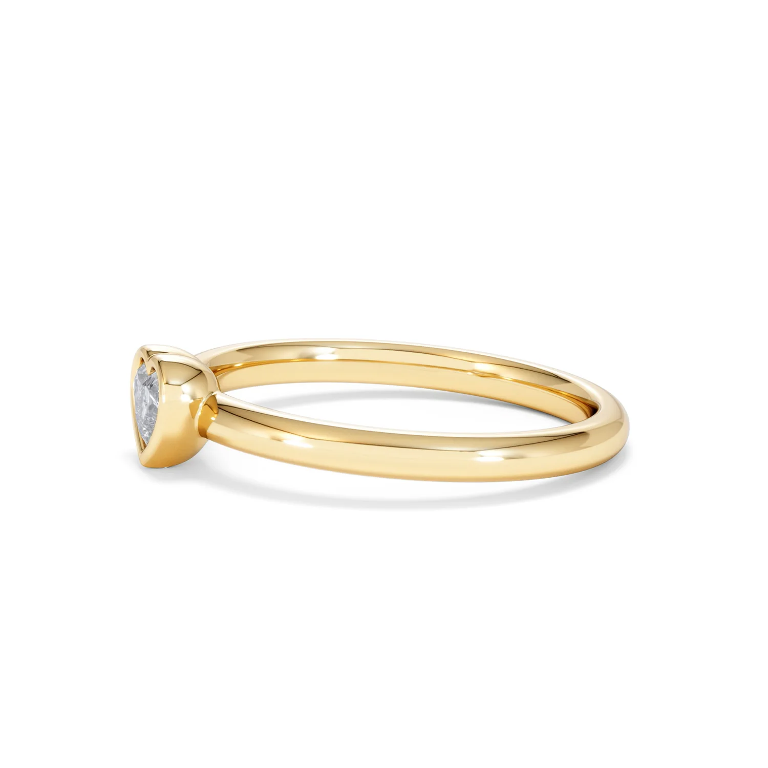 Horizon Heart Cut Lab Diamond Solitaire Ring 0.25ct H/SI in 18k Gold Vermeil - Image 74