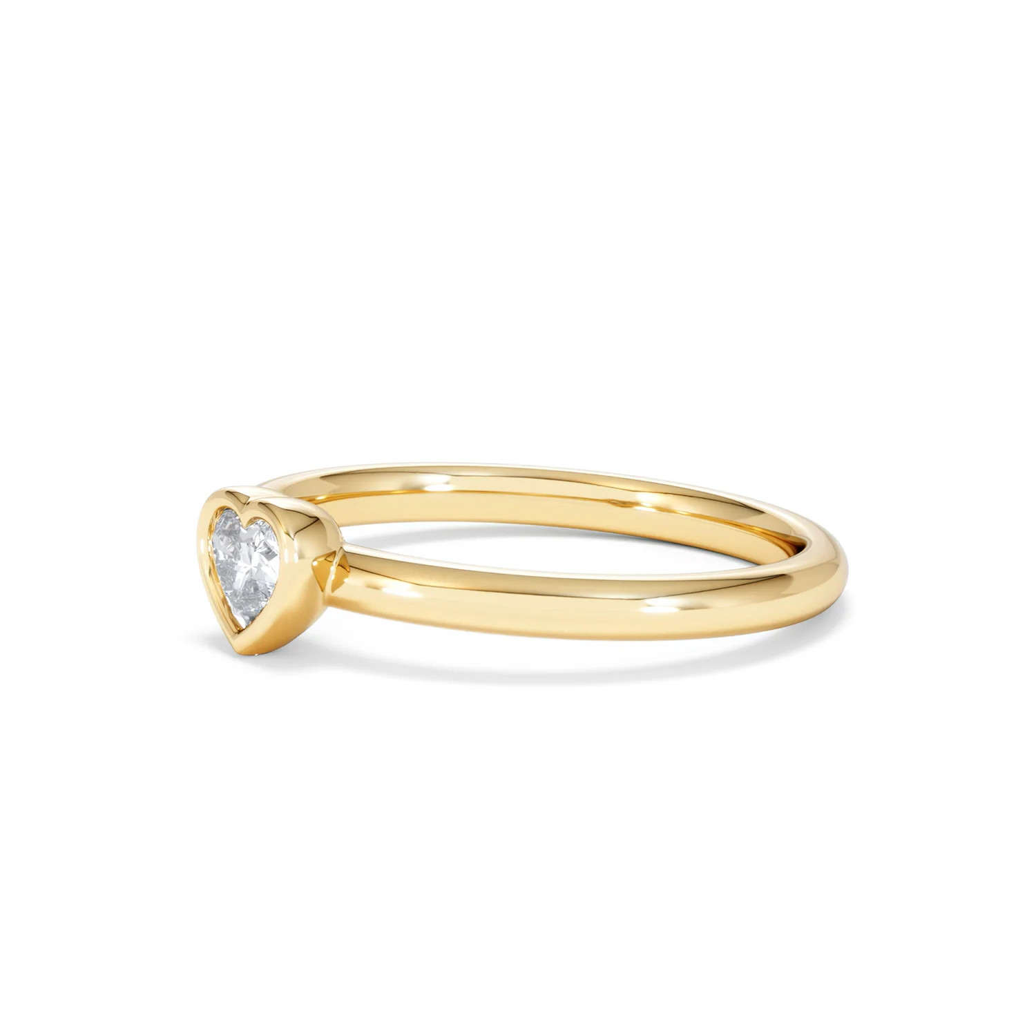 Horizon Heart Cut Lab Diamond Solitaire Ring 0.25ct H/SI in 18k Gold Vermeil - Image 78