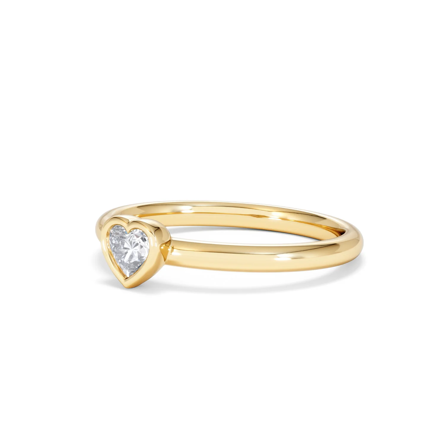 Horizon Heart Cut Lab Diamond Solitaire Ring 0.25ct H/SI in 18k Gold Vermeil - Image 81