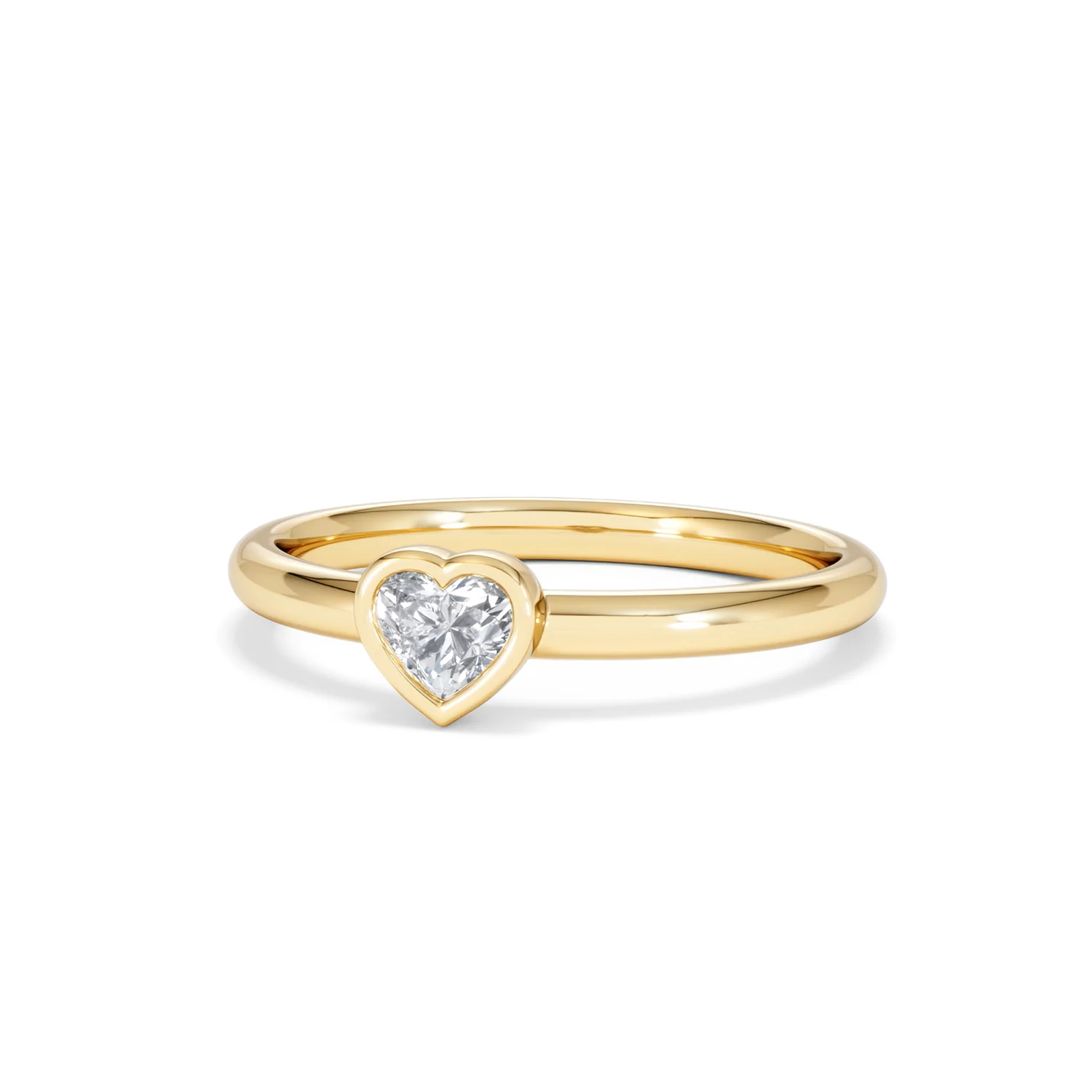 Horizon Heart Cut Lab Diamond Solitaire Ring 0.25ct H/SI in 18k Gold Vermeil - Image 86