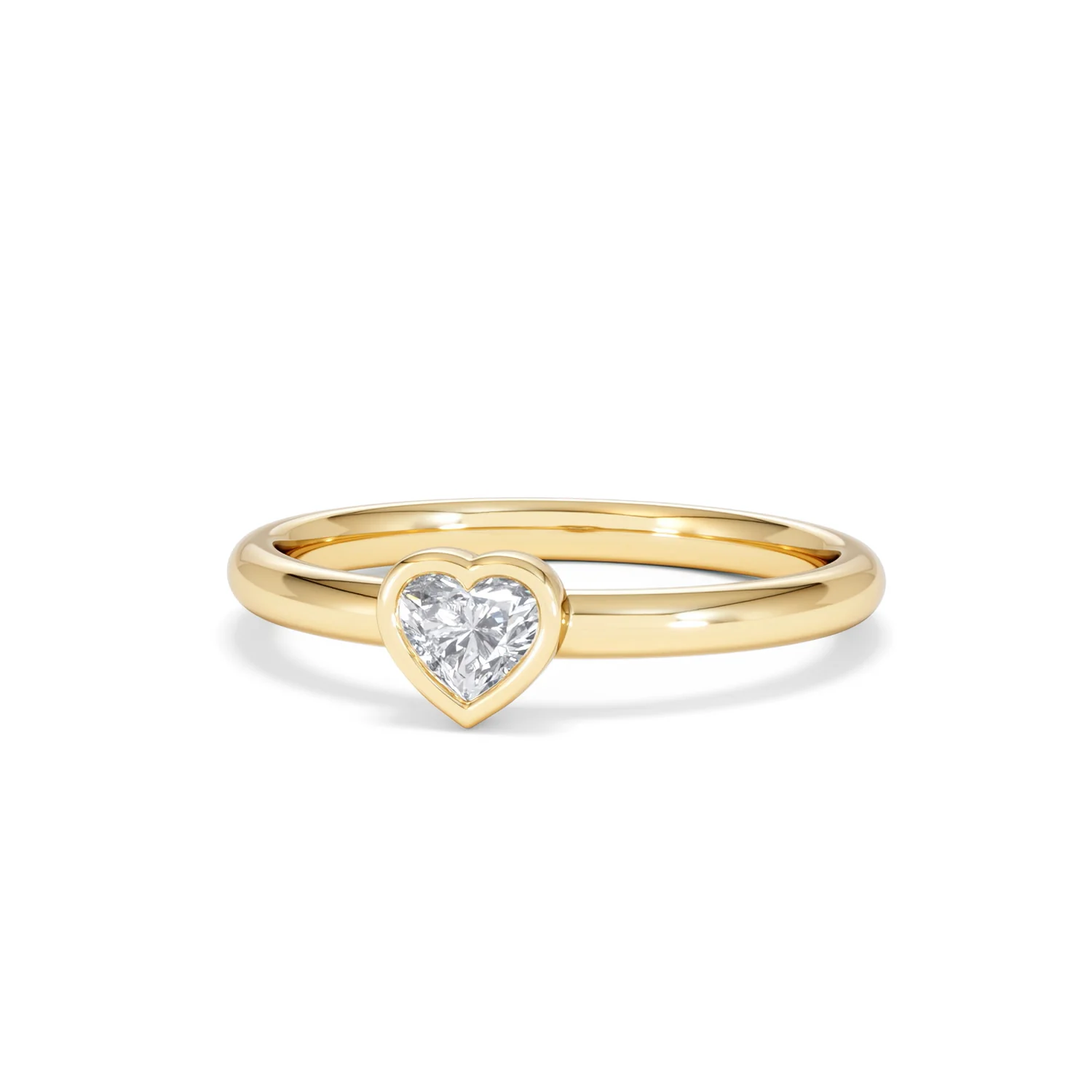 Horizon Heart Cut Lab Diamond Solitaire Ring 0.25ct H/SI in 18k Gold Vermeil - Image 87