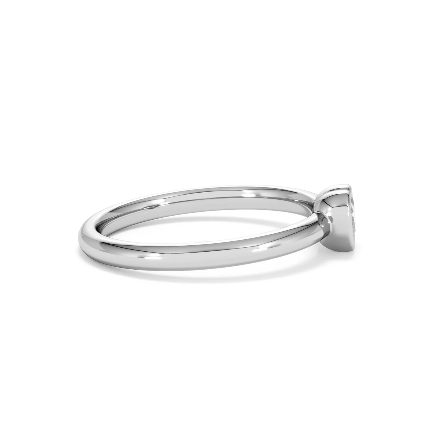 Horizon Heart Cut Lab Diamond Solitaire Ring 0.25ct H/SI in 925 Silver - Image 29