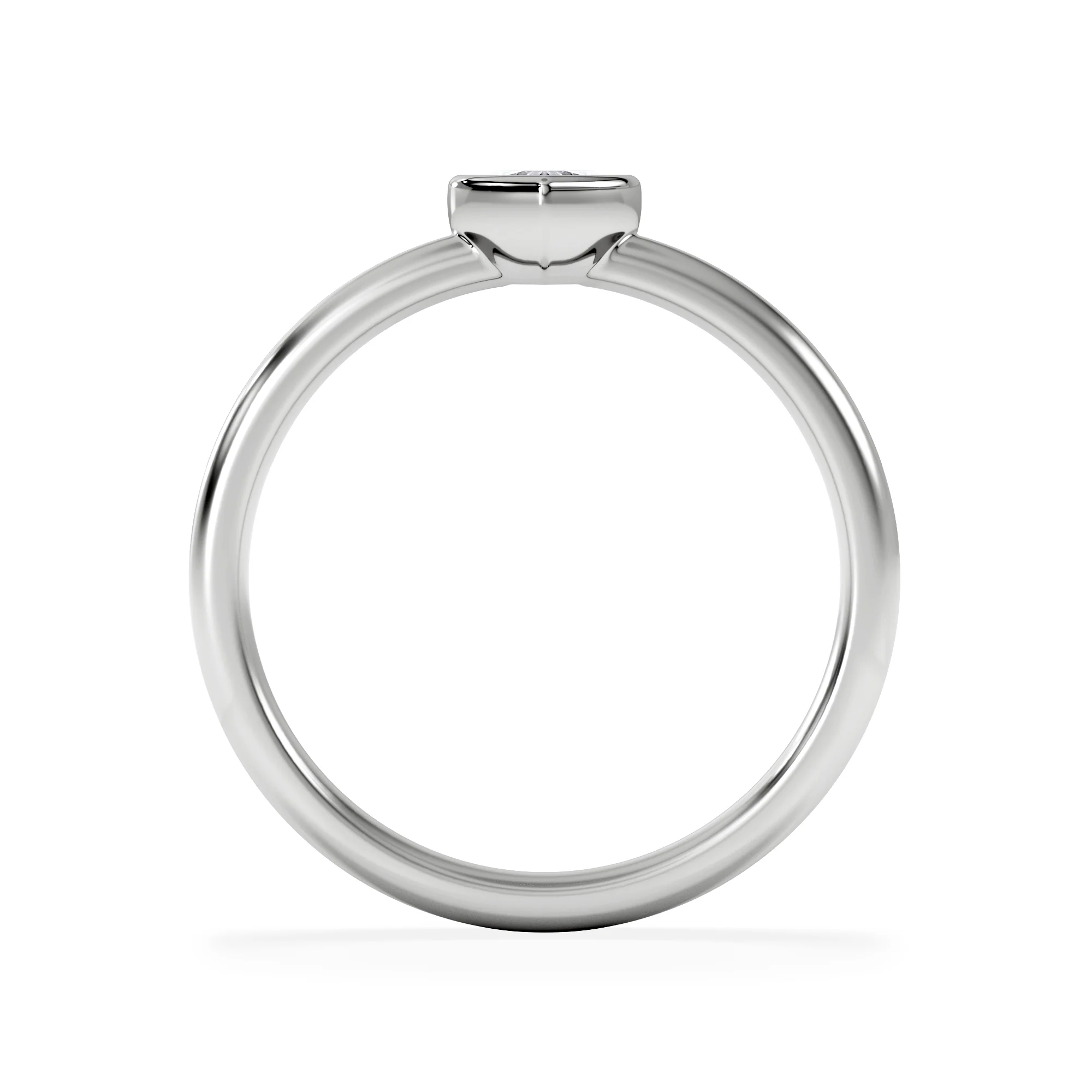 Horizon Heart Cut Lab Diamond Solitaire Ring 0.25ct H/SI in 925 Silver - Image 3