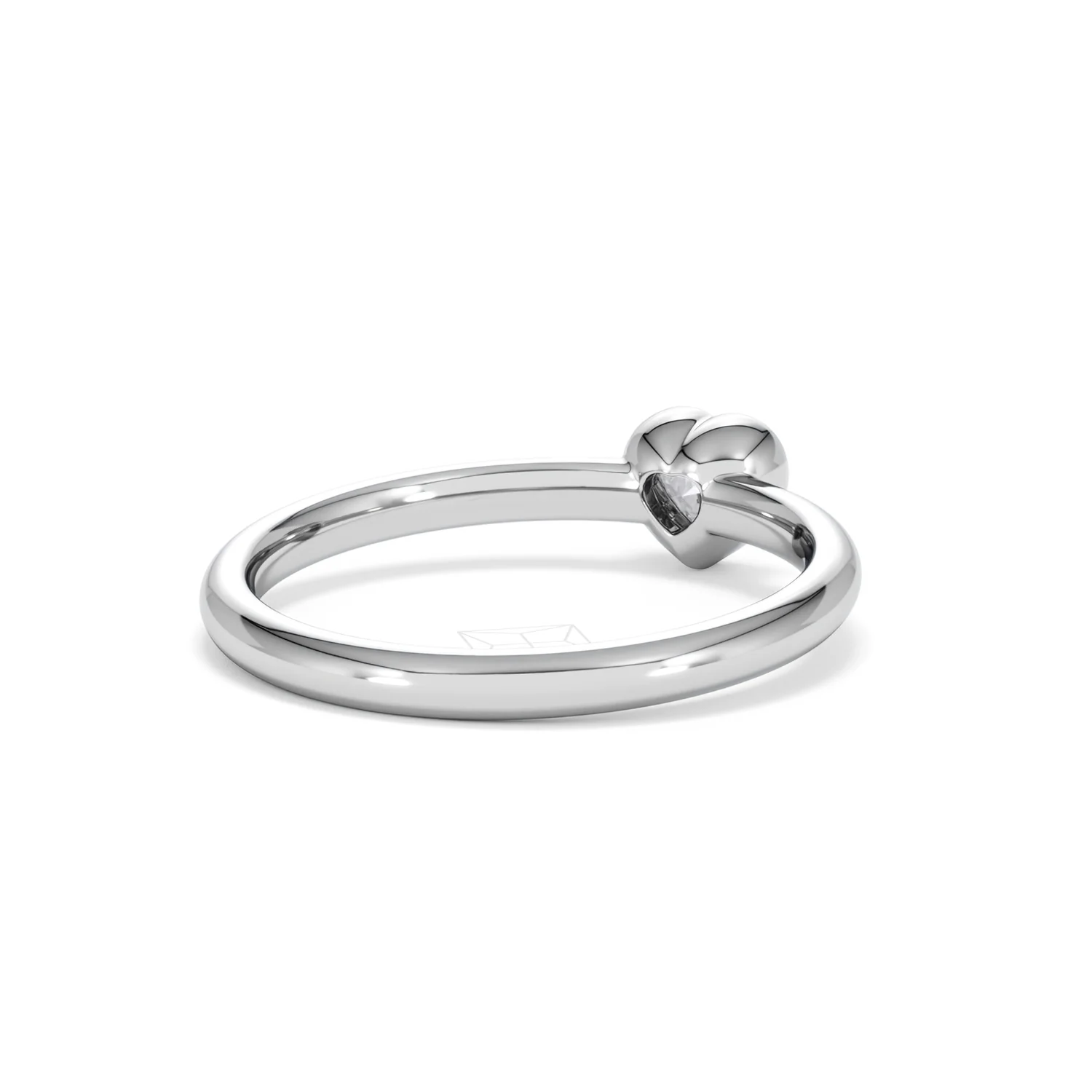 Horizon Heart Cut Lab Diamond Solitaire Ring 0.25ct H/SI in 925 Silver - Image 43