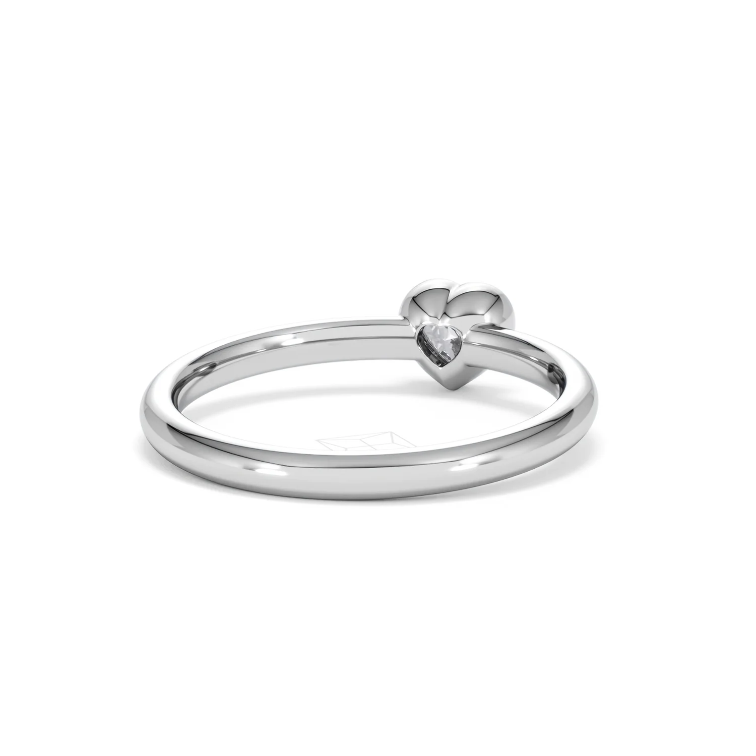 Horizon Heart Cut Lab Diamond Solitaire Ring 0.25ct H/SI in 925 Silver - Image 45