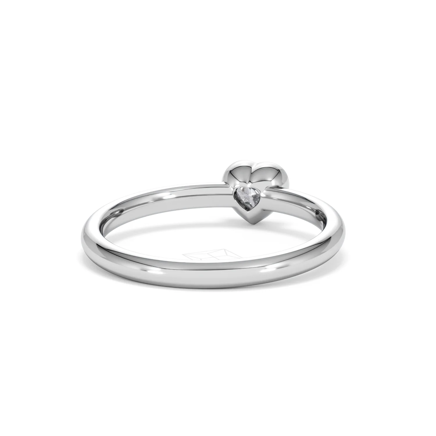 Horizon Heart Cut Lab Diamond Solitaire Ring 0.25ct H/SI in 925 Silver - Image 46