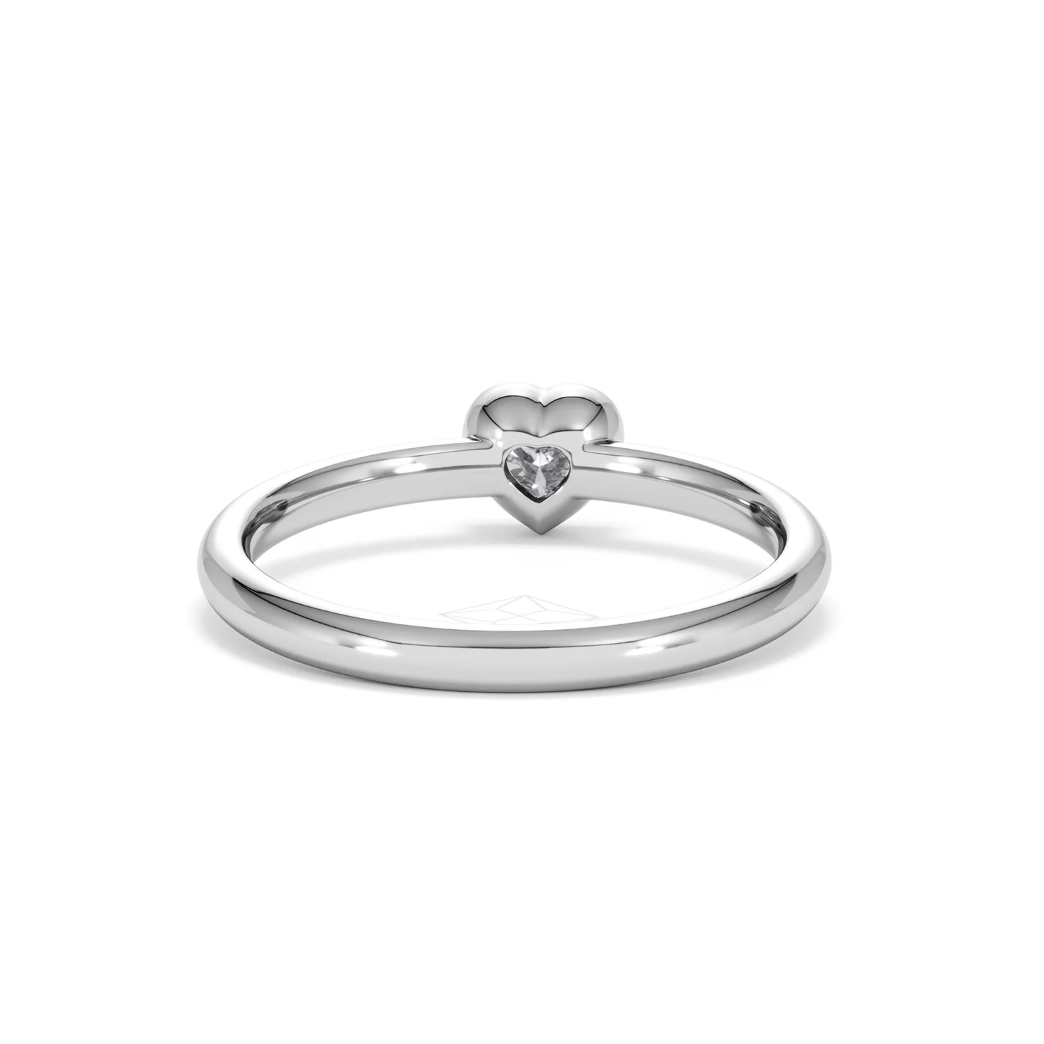 Horizon Heart Cut Lab Diamond Solitaire Ring 0.25ct H/SI in 925 Silver - Image 49