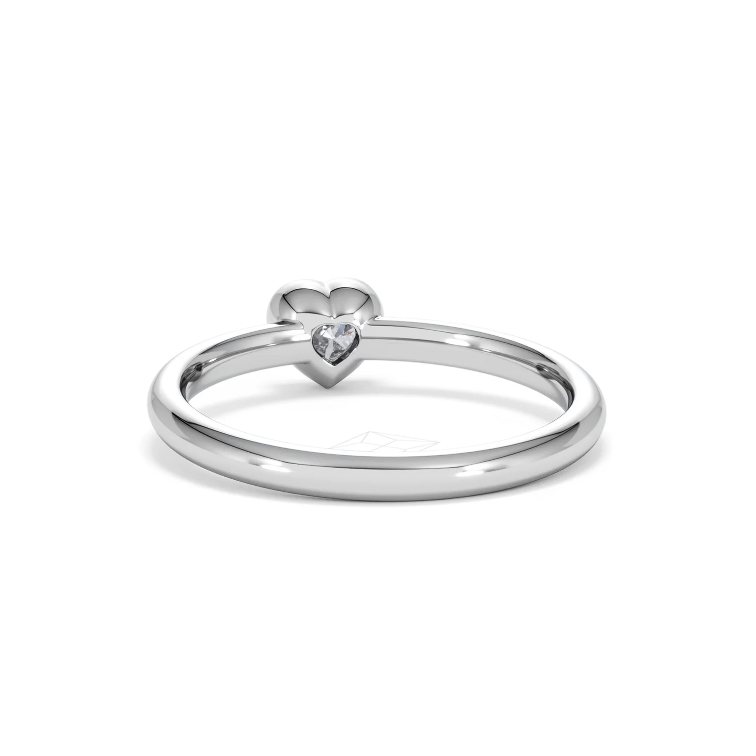 Horizon Heart Cut Lab Diamond Solitaire Ring 0.25ct H/SI in 925 Silver - Image 53