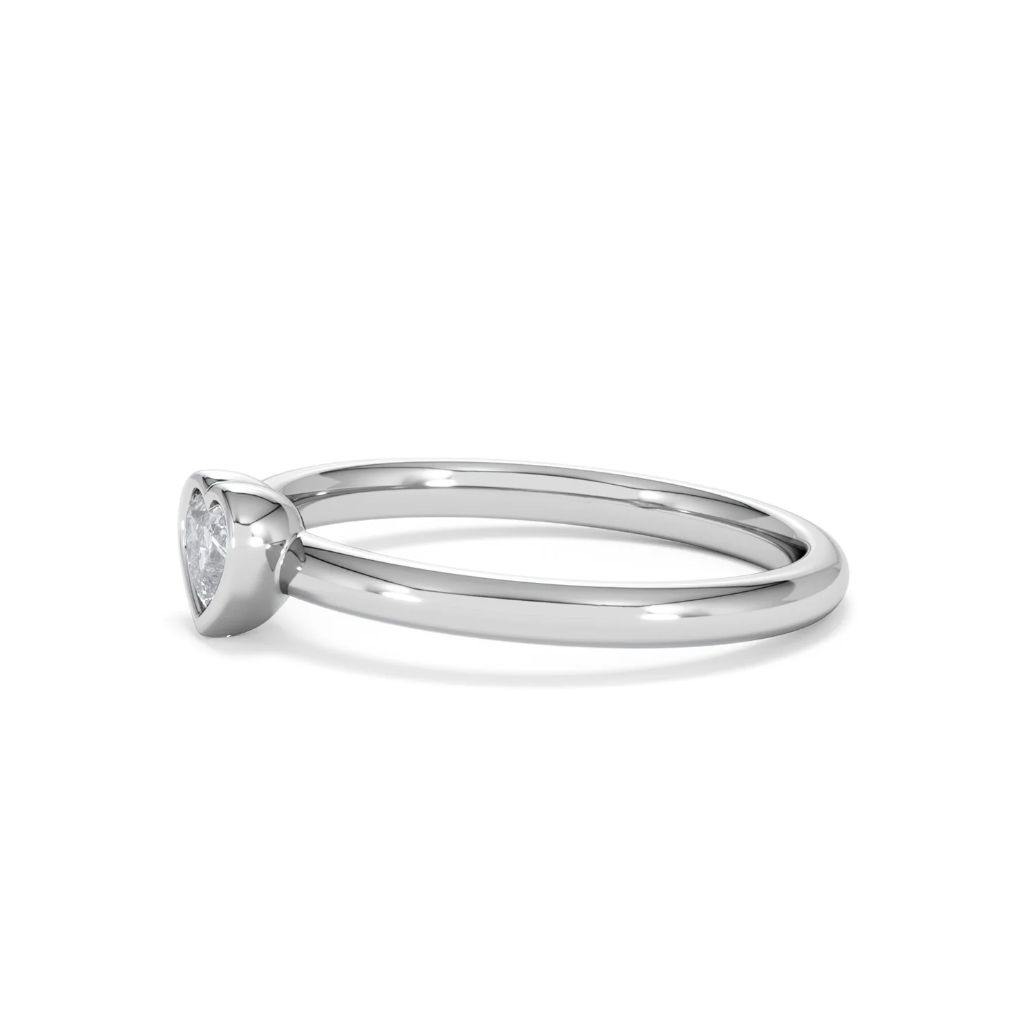 Horizon Heart Cut Lab Diamond Solitaire Ring 0.25ct H/SI in 925 Silver - Image 75
