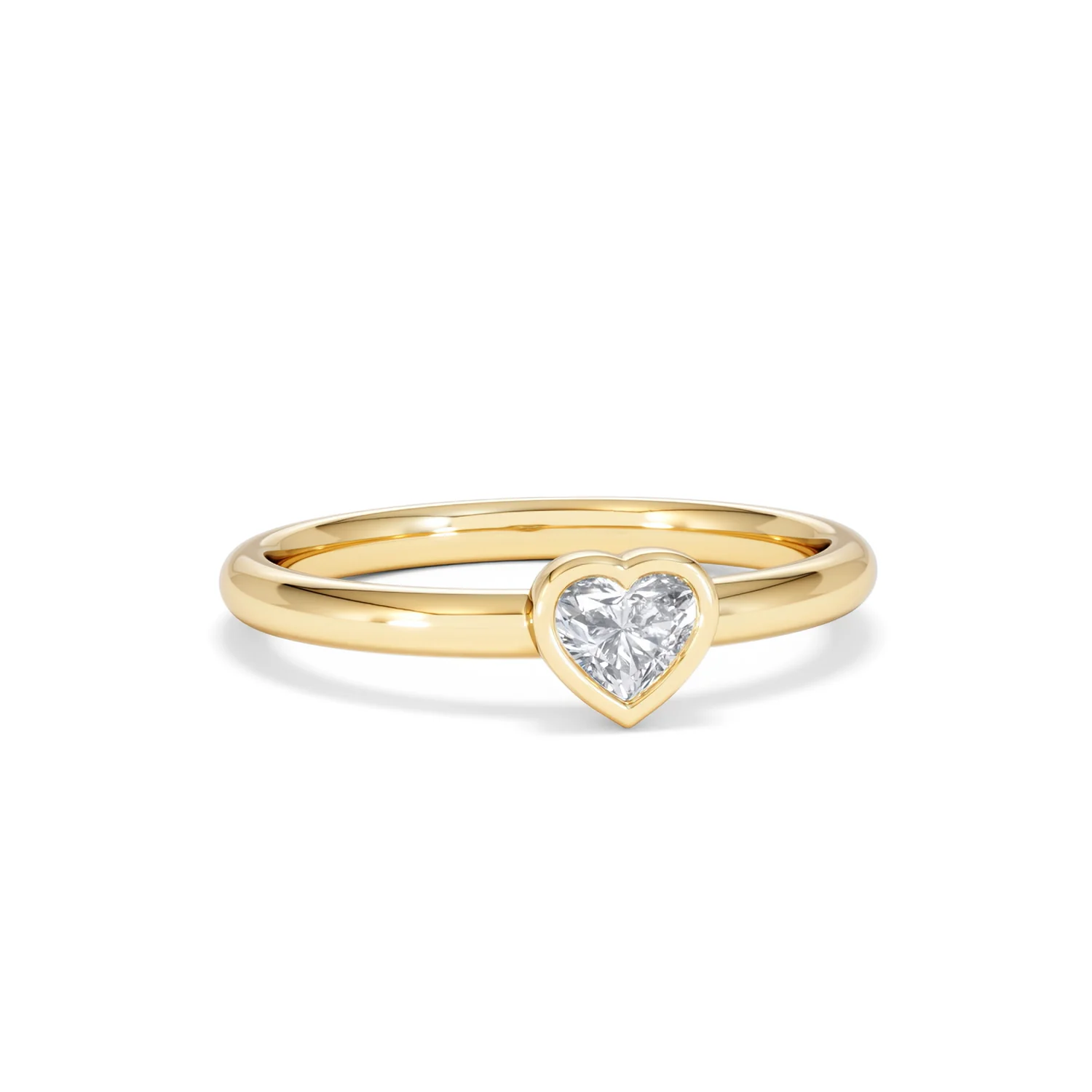 Horizon Heart Cut Lab Diamond Solitaire Ring 0.25ct H/SI in 9K Gold - Image 13