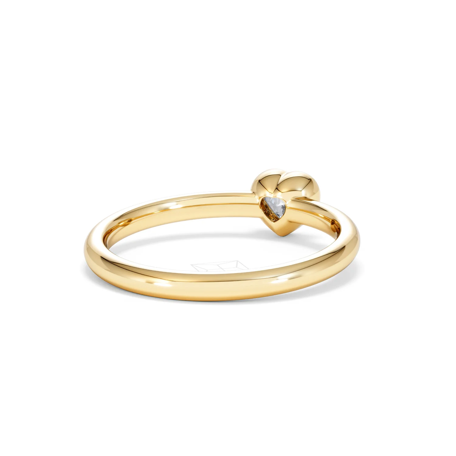 Horizon Heart Cut Lab Diamond Solitaire Ring 0.25ct H/SI in 9K Gold - Image 44