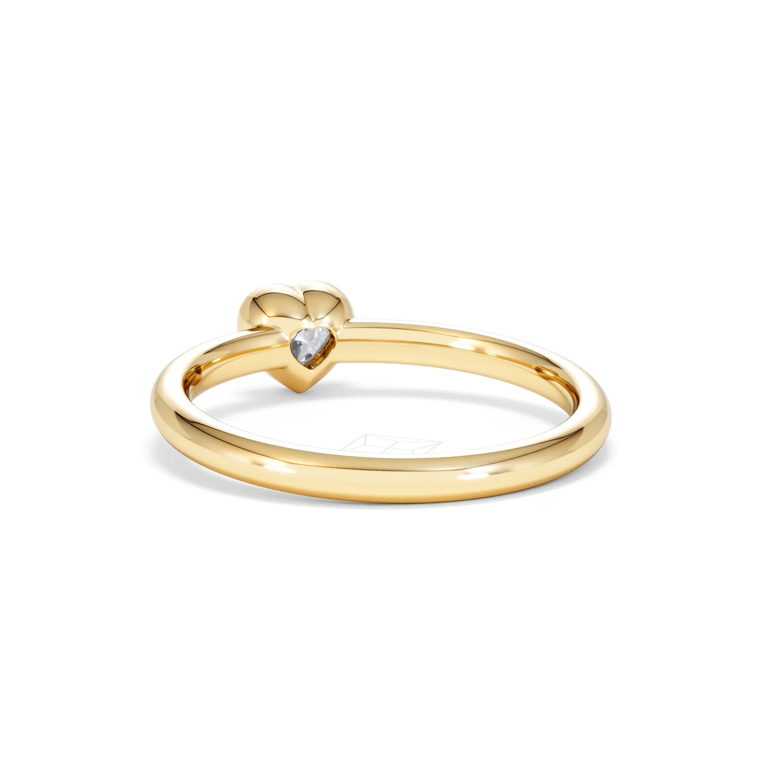 Horizon Heart Cut Lab Diamond Solitaire Ring 0.25ct H/SI in 9K Gold - Image 55