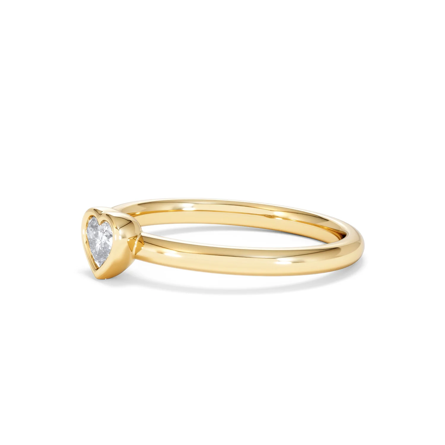 Horizon Heart Cut Lab Diamond Solitaire Ring 0.25ct H/SI in 9K Gold - Image 77
