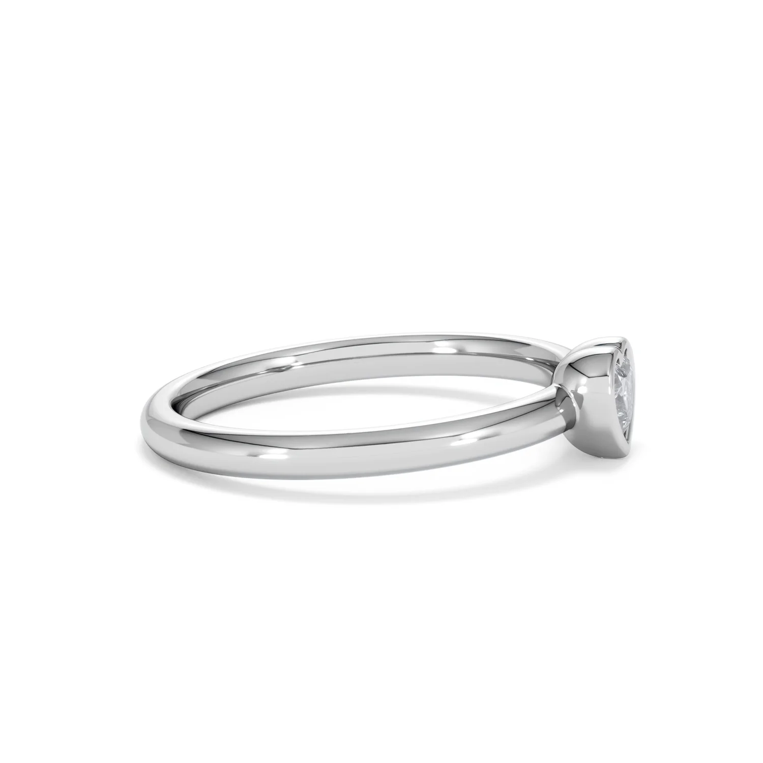 Horizon Heart Cut Lab Diamond Solitaire Ring 0.25ct H/SI in 9K White Gold - Image 27