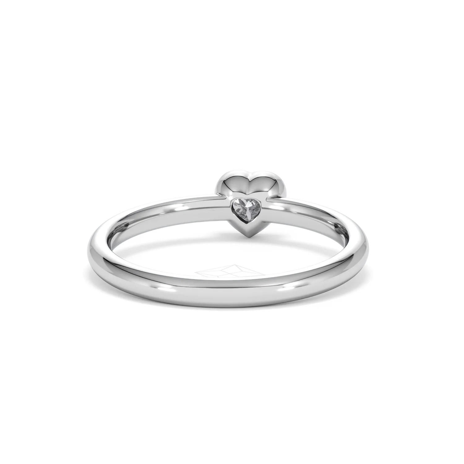 Horizon Heart Cut Lab Diamond Solitaire Ring 0.25ct H/SI in 9K White Gold - Image 48