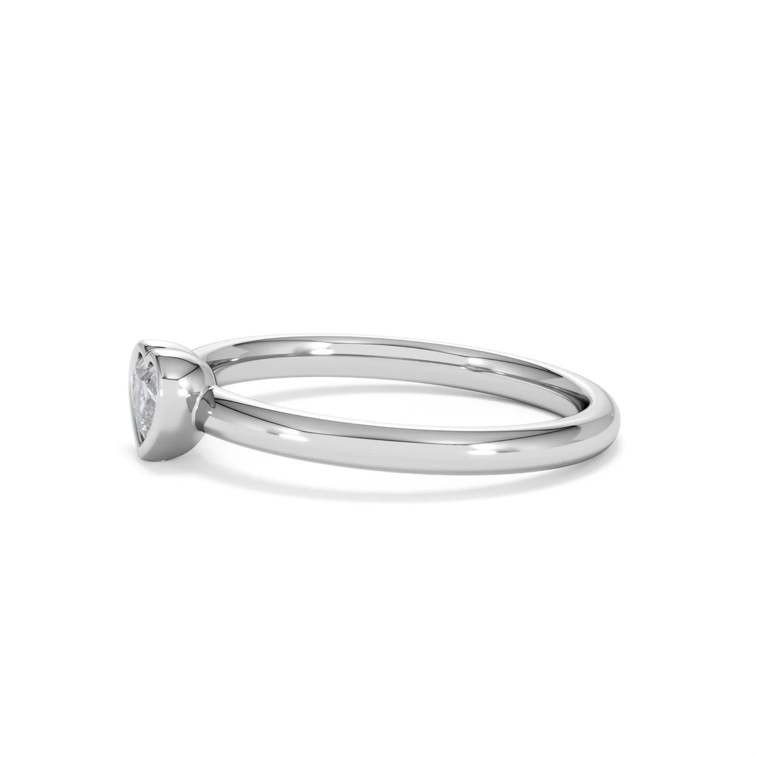 Horizon Heart Cut Lab Diamond Solitaire Ring 0.25ct H/SI in 9K White Gold - Image 74