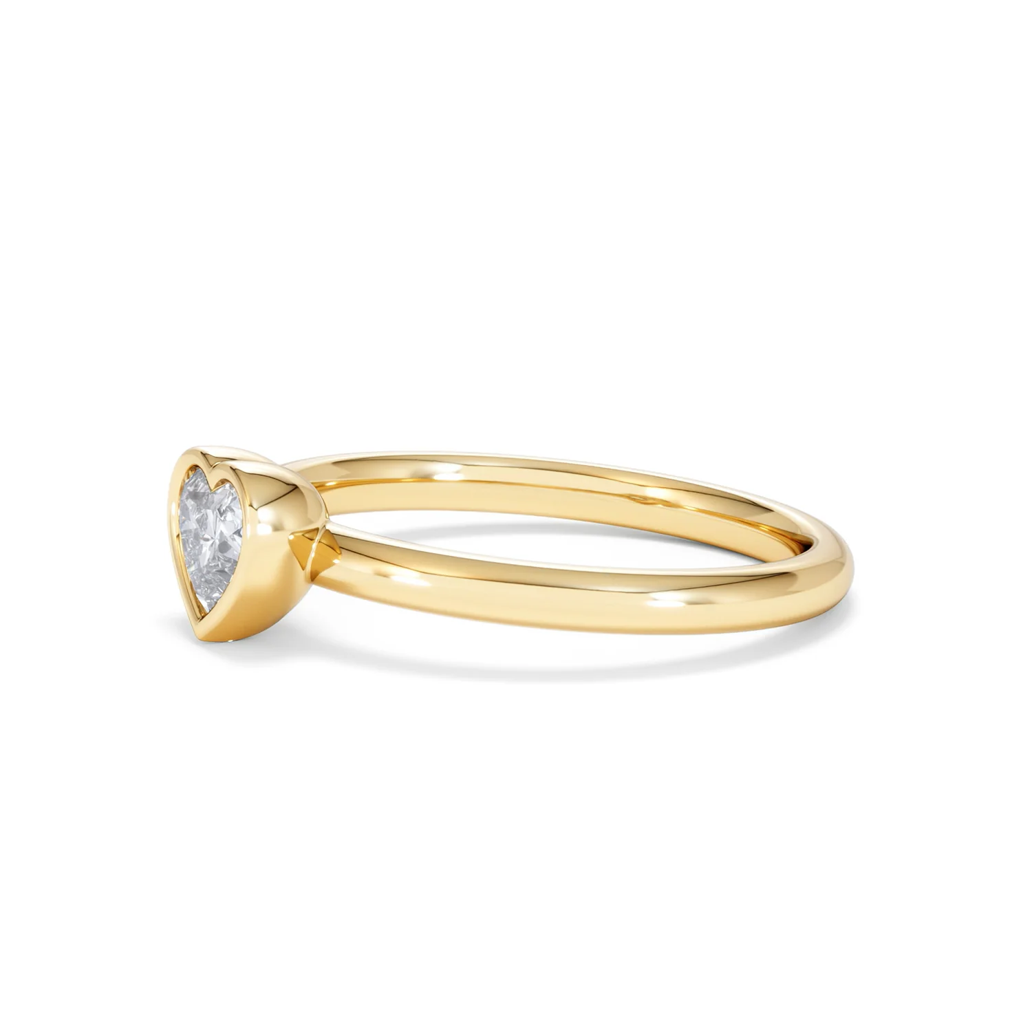 Horizon Heart Cut Lab Diamond Solitaire Ring 0.50ct H/SI in 9K Gold - Image 76
