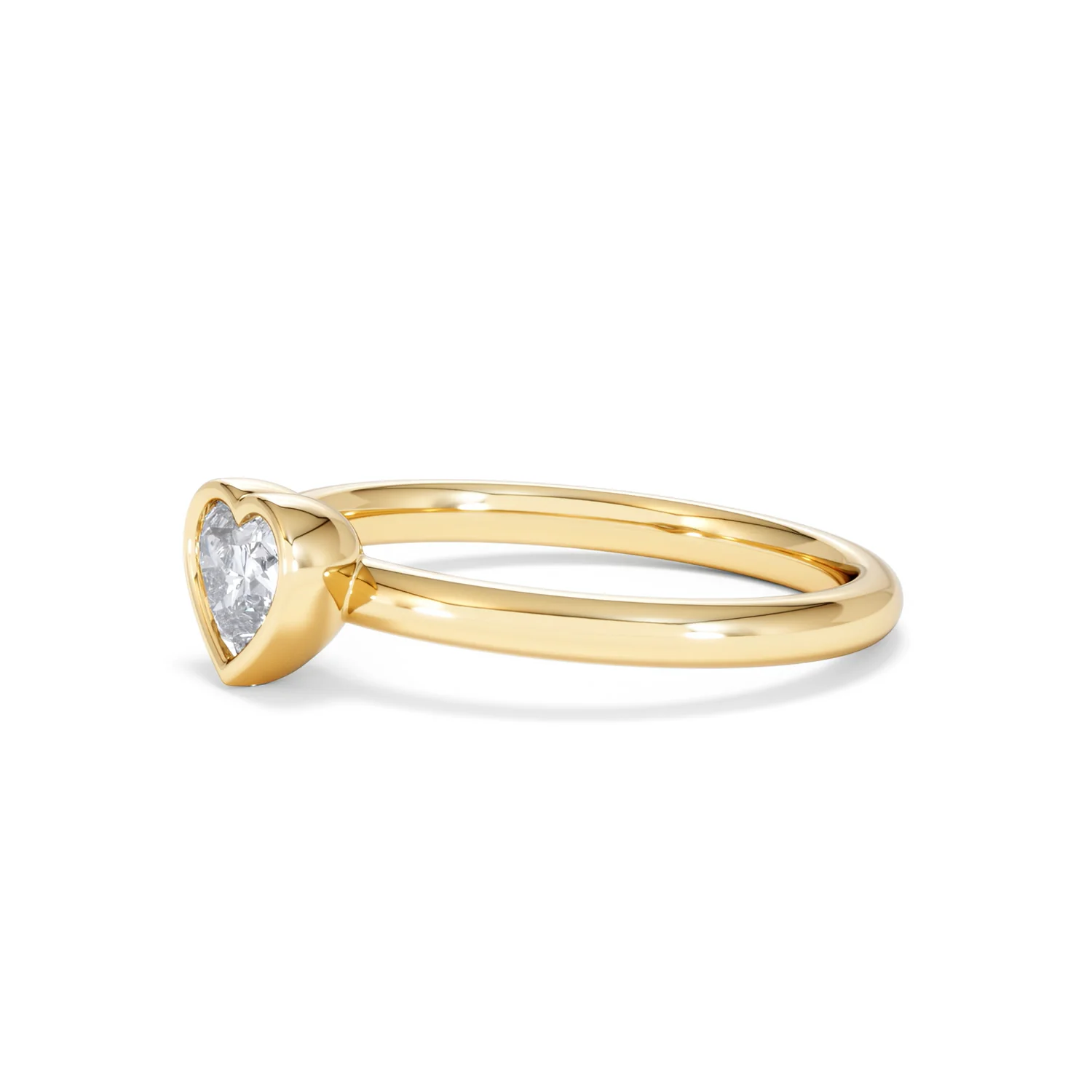 Horizon Heart Cut Lab Diamond Solitaire Ring 0.50ct H/SI in 9K Gold - Image 77