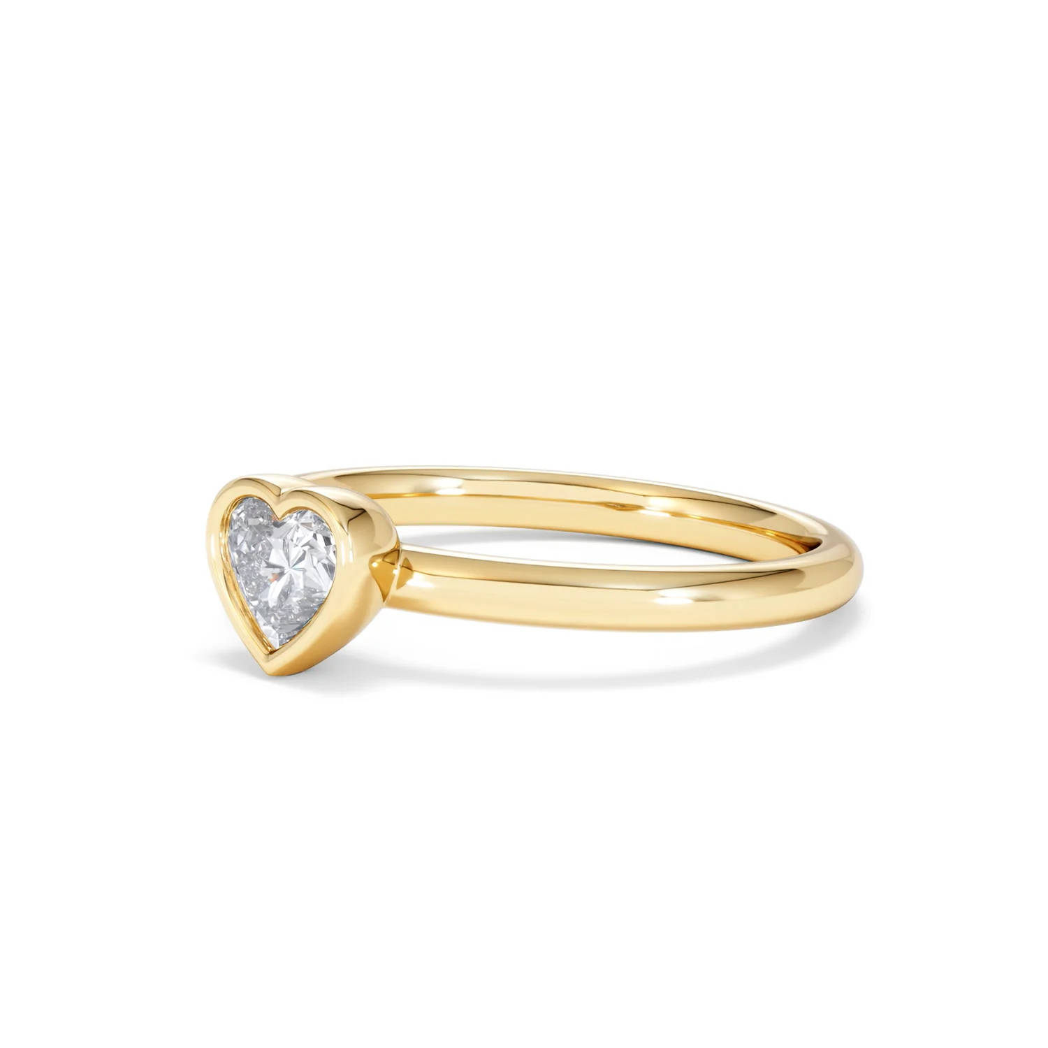 Horizon Heart Cut Lab Diamond Solitaire Ring 0.50ct H/SI in 9K Gold - Image 80