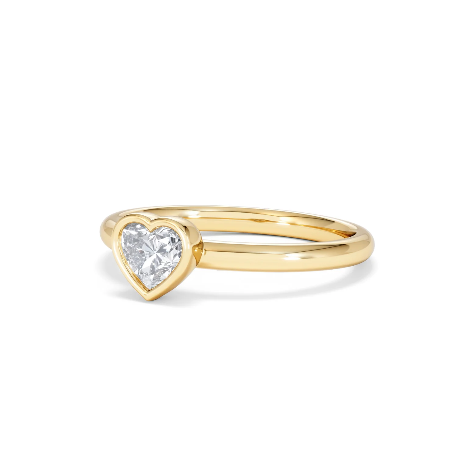 Horizon Heart Cut Lab Diamond Solitaire Ring 0.50ct H/SI in 9K Gold - Image 83