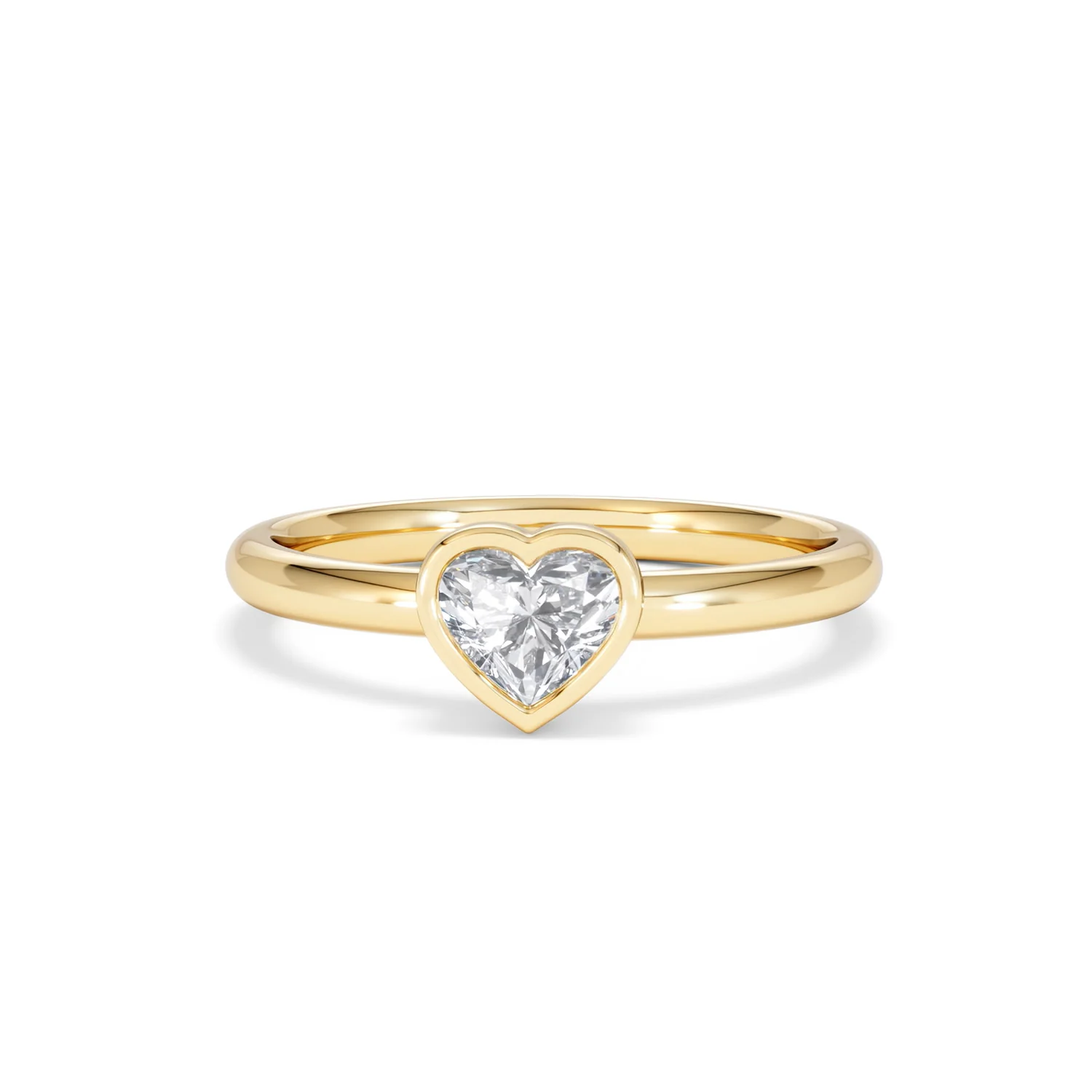 Horizon Heart Cut Lab Diamond Solitaire Ring 0.50ct H/SI in 9K Gold - Image 89