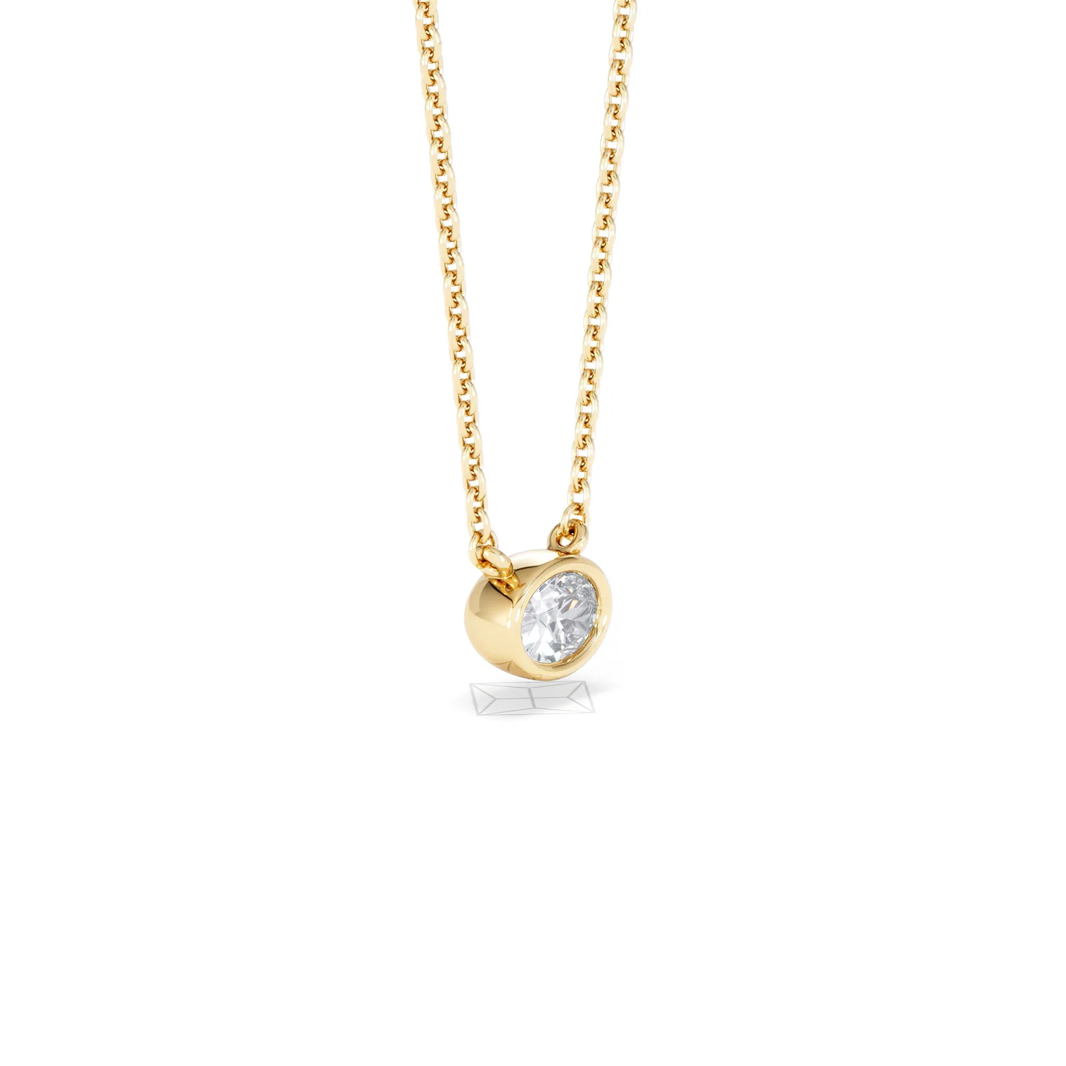 Horizon Oval Cut Lab Diamond Solitaire Necklace 0.25ct H/SI in 18k Gold Vermeil - Image 21