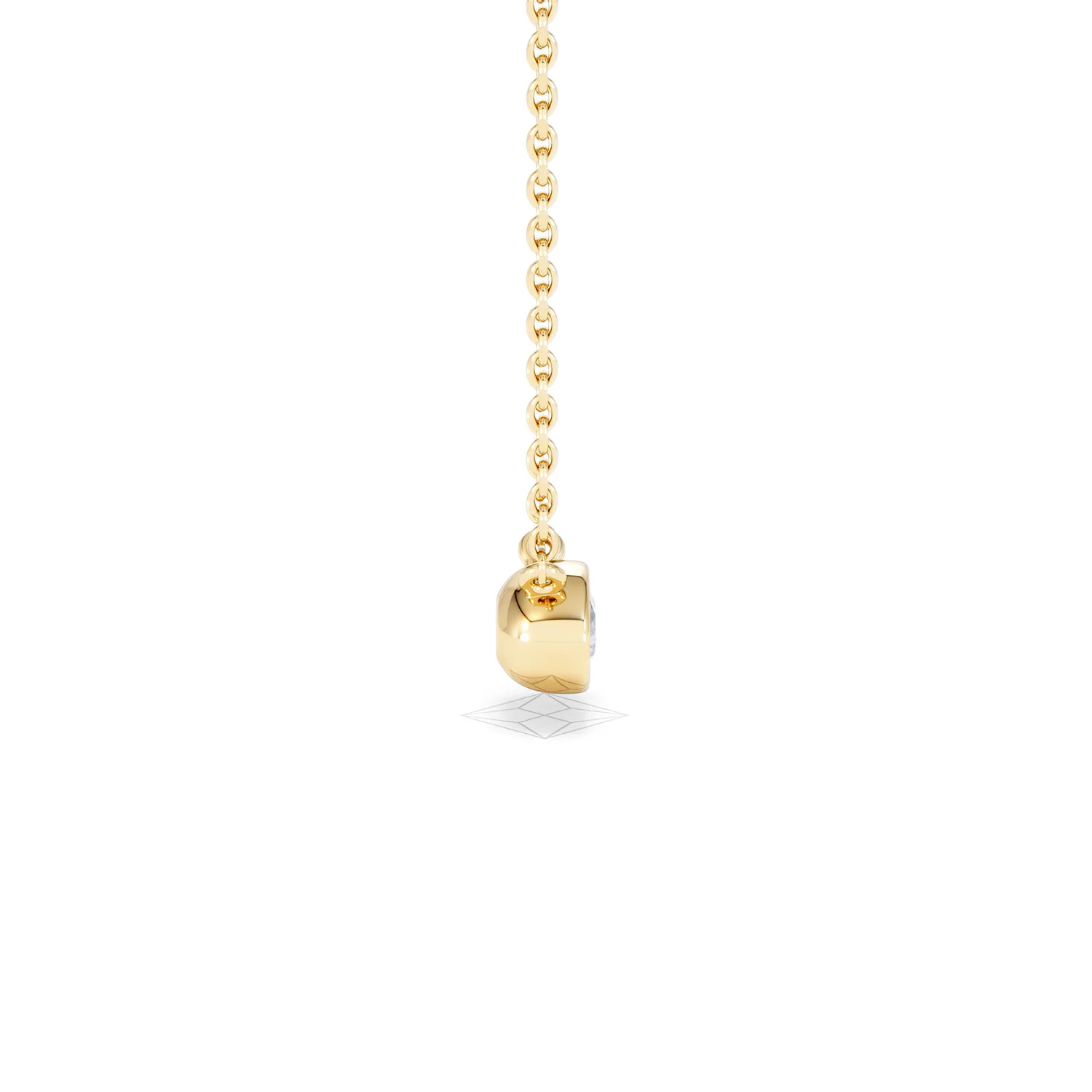 Horizon Oval Cut Lab Diamond Solitaire Necklace 0.25ct H/SI in 18k Gold Vermeil - Image 30