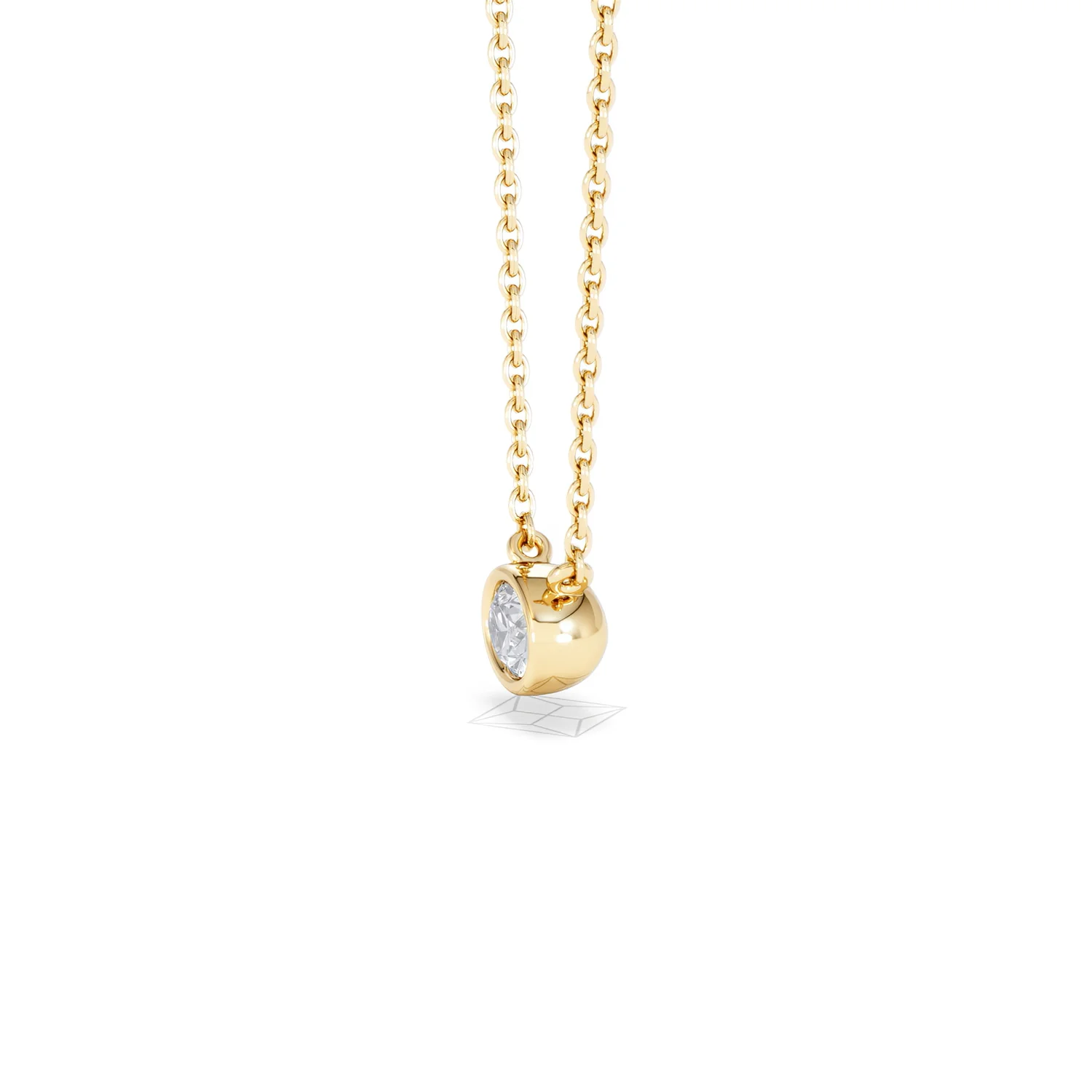 Horizon Oval Cut Lab Diamond Solitaire Necklace 0.25ct H/SI in 18k Gold Vermeil - Image 74