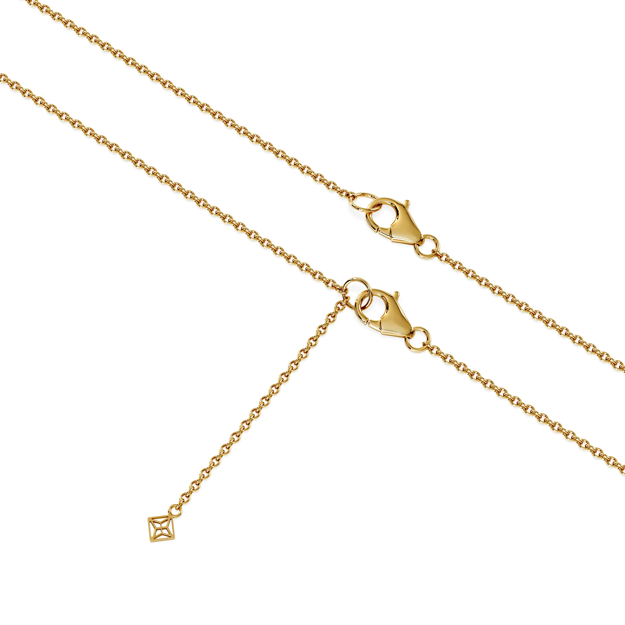 Horizon Oval Cut Lab Diamond Solitaire Necklace 0.50ct H/SI in 9K Gold - Image 7