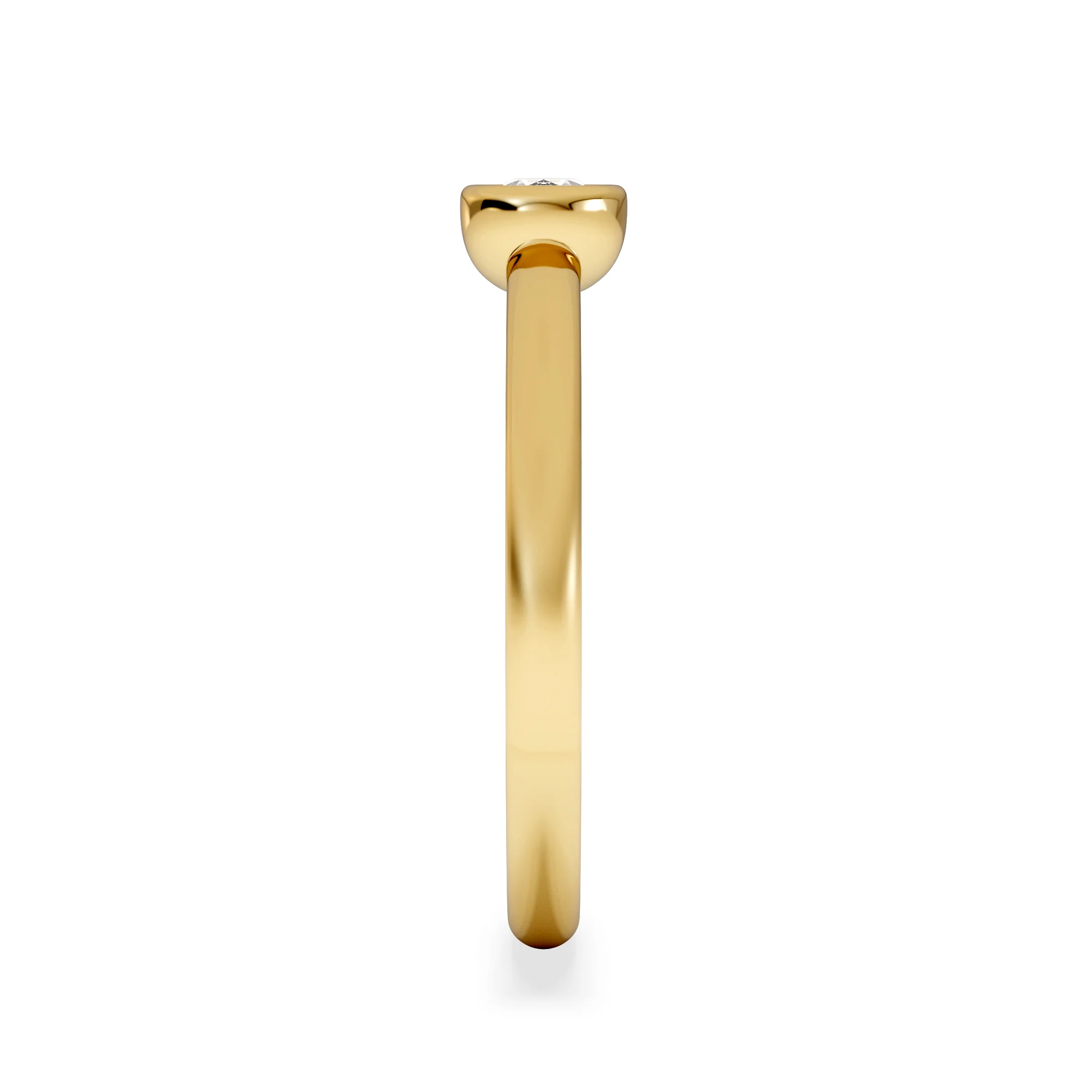 Horizon Oval Cut Lab Diamond Solitaire Ring 0.25ct H/SI in 18k Gold Vermeil - Image 5