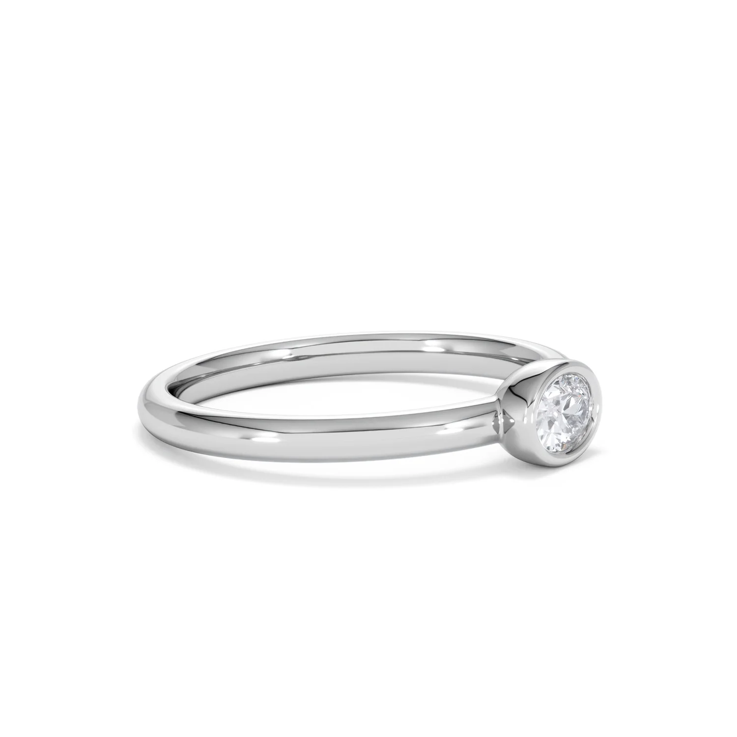 Horizon Oval Cut Lab Diamond Solitaire Ring 0.25ct H/SI in 925 Silver - Image 22