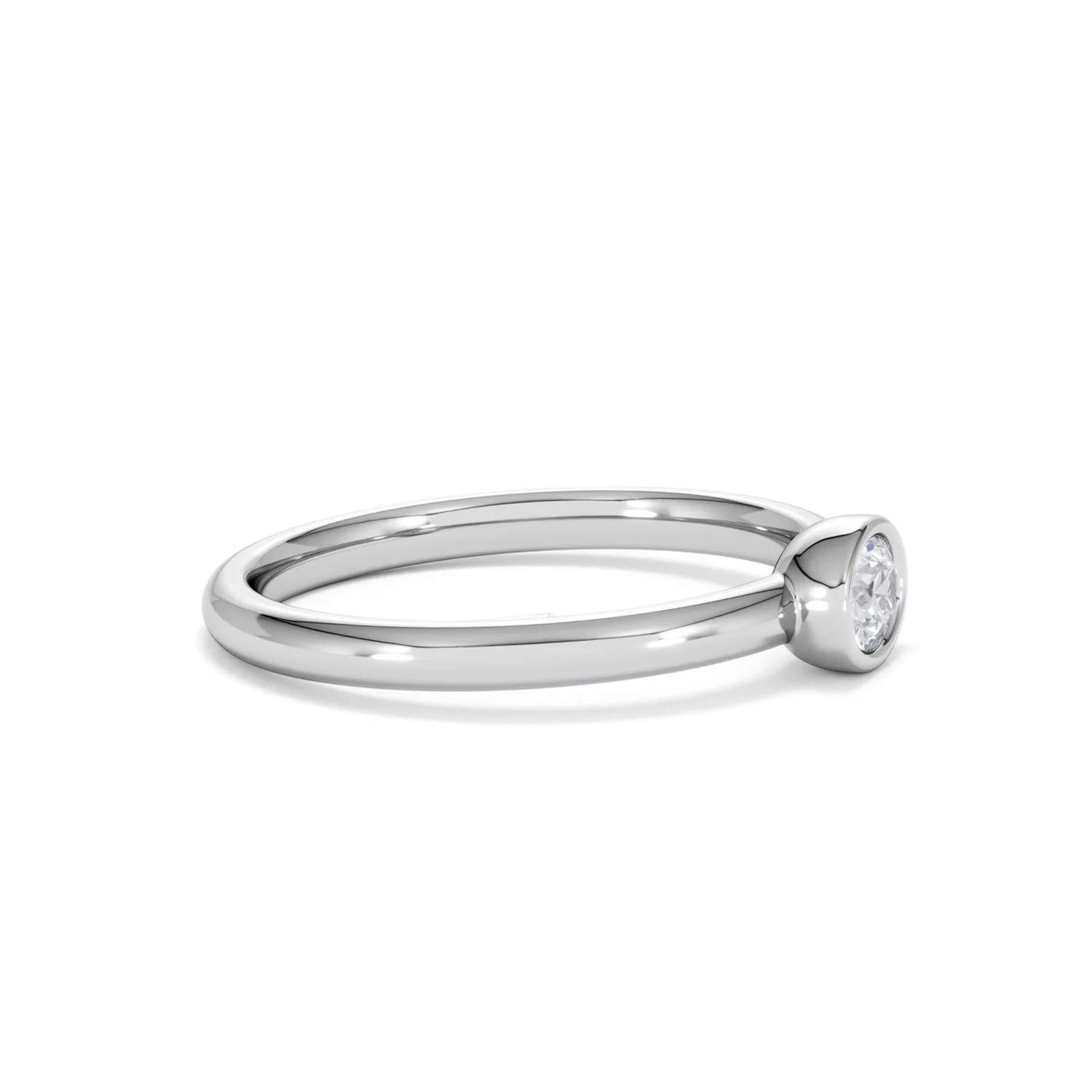 Horizon Oval Cut Lab Diamond Solitaire Ring 0.25ct H/SI in 925 Silver - Image 25