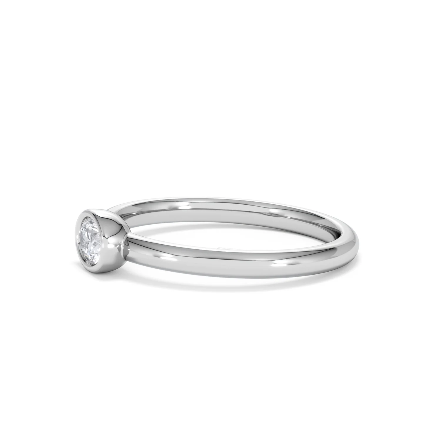 Horizon Oval Cut Lab Diamond Solitaire Ring 0.25ct H/SI in 925 Silver - Image 75