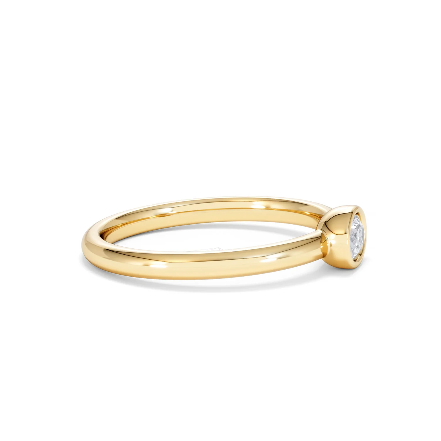 Horizon Oval Cut Lab Diamond Solitaire Ring 0.25ct H/SI in 9K Gold - Image 27