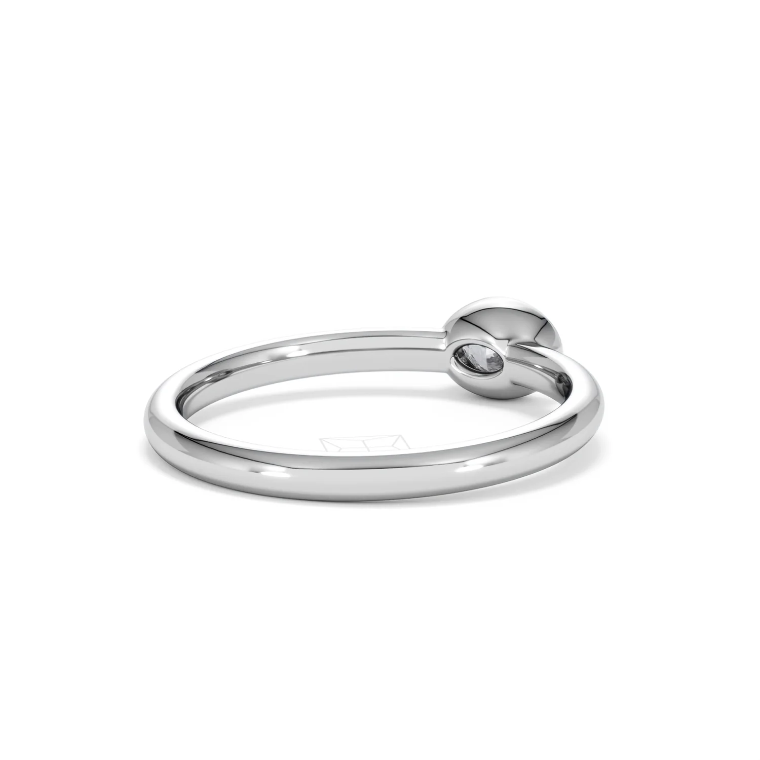 Horizon Oval Cut Lab Diamond Solitaire Ring 0.25ct H/SI in 9K White Gold - Image 42