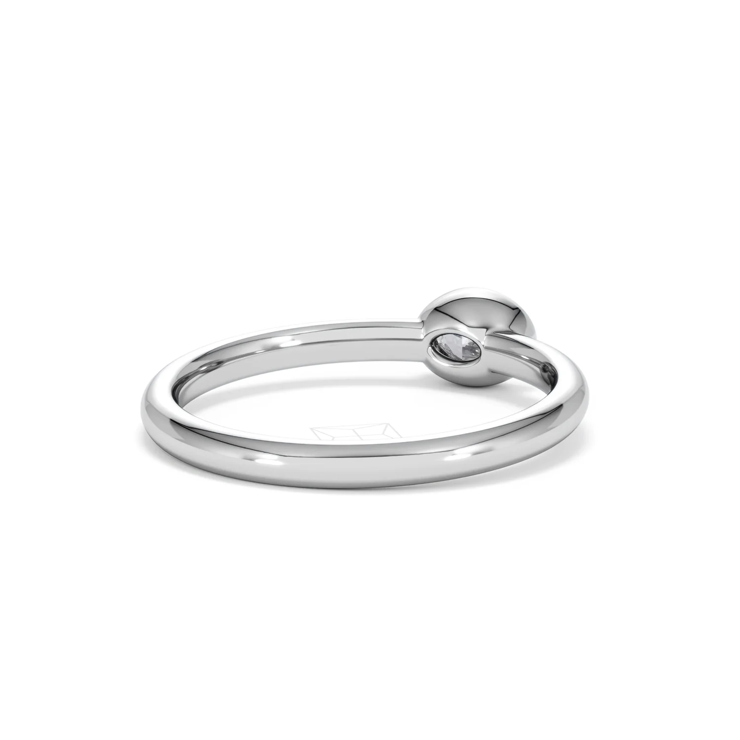 Horizon Oval Cut Lab Diamond Solitaire Ring 0.25ct H/SI in 9K White Gold - Image 43