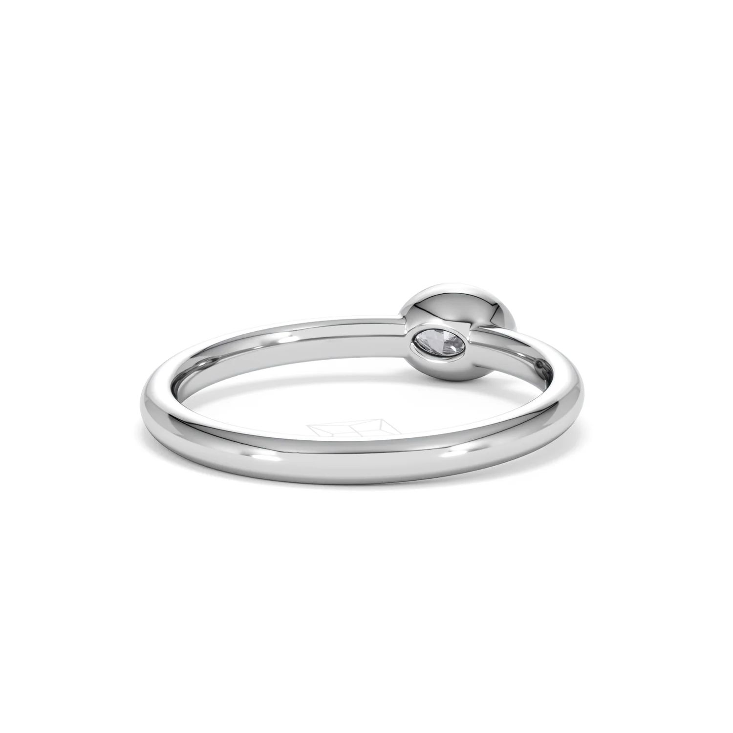 Horizon Oval Cut Lab Diamond Solitaire Ring 0.25ct H/SI in 9K White Gold - Image 44