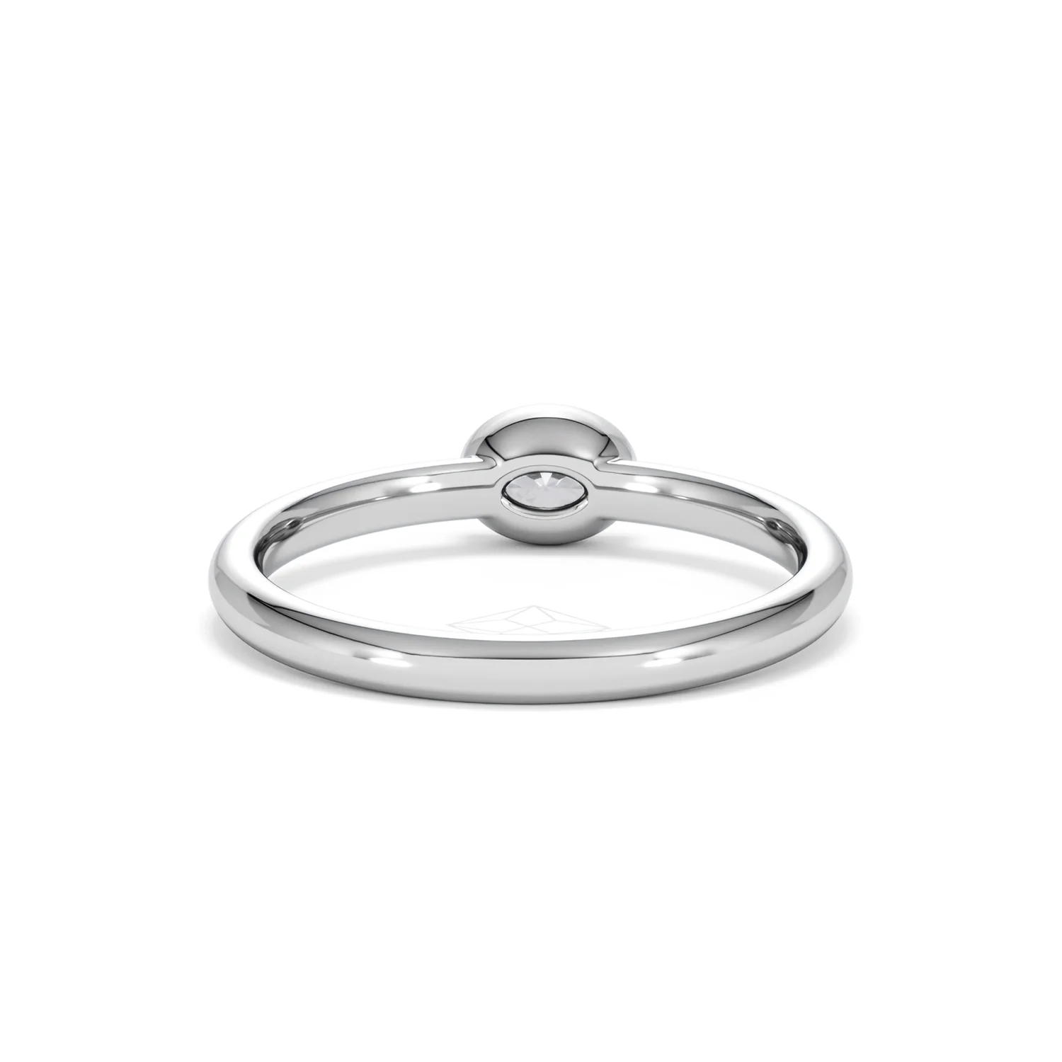 Horizon Oval Cut Lab Diamond Solitaire Ring 0.25ct H/SI in 9K White Gold - Image 49
