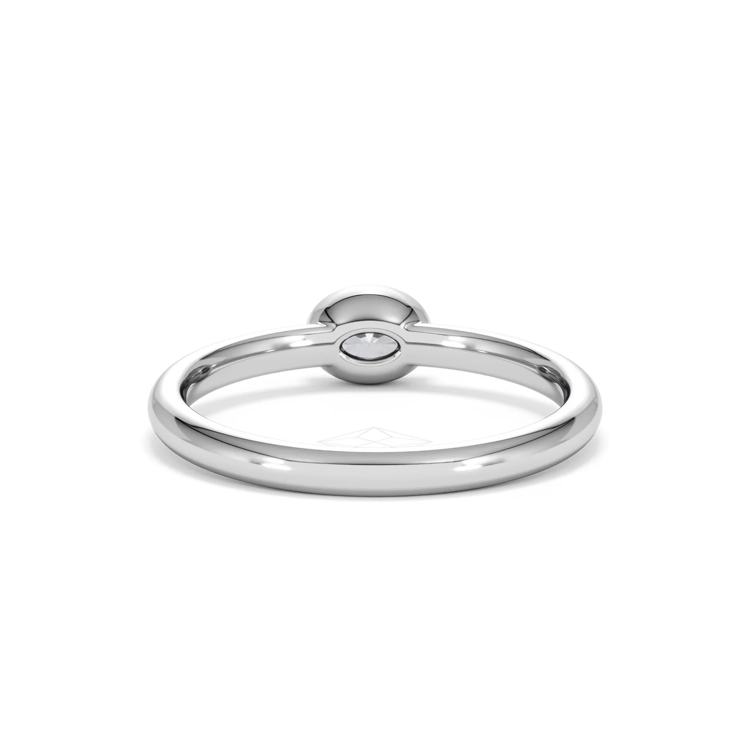 Horizon Oval Cut Lab Diamond Solitaire Ring 0.25ct H/SI in 9K White Gold - Image 50