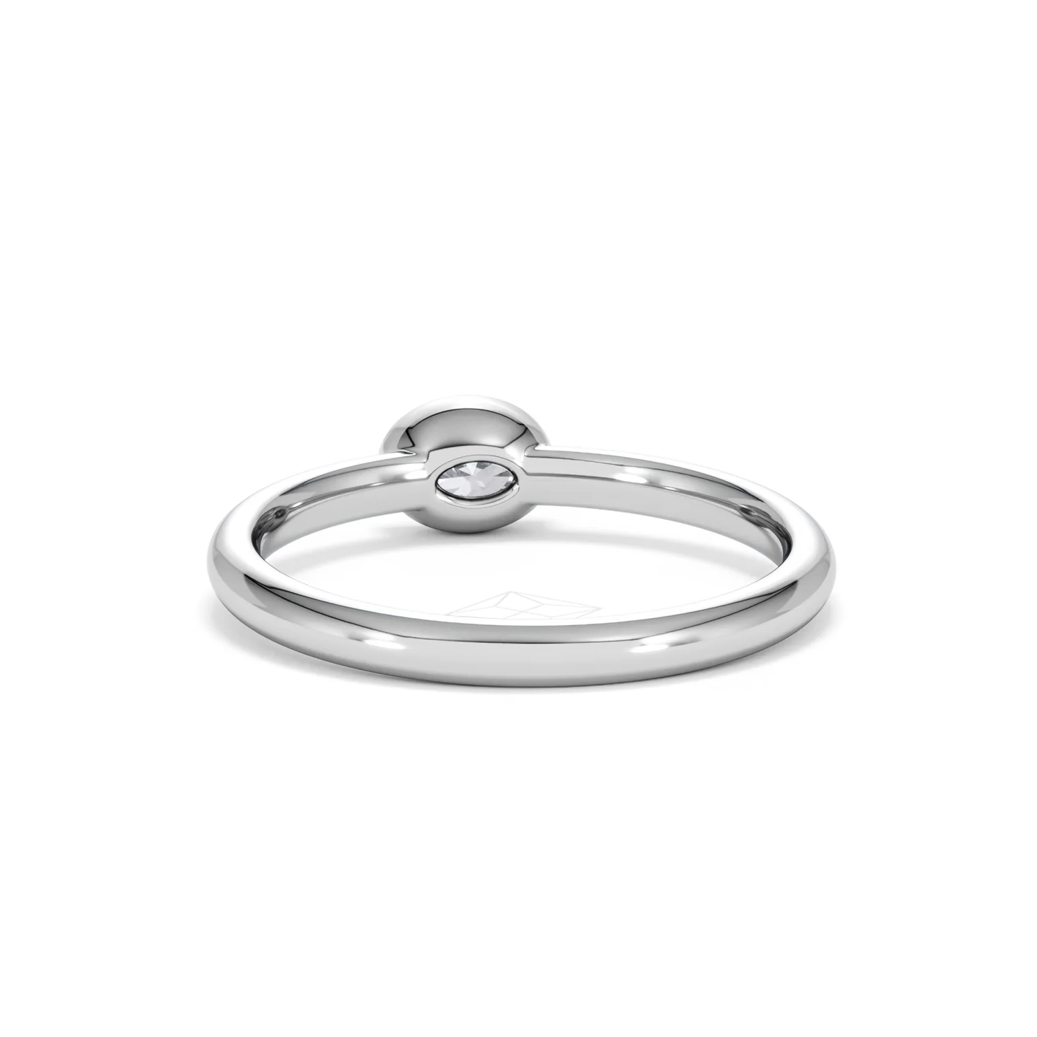 Horizon Oval Cut Lab Diamond Solitaire Ring 0.25ct H/SI in 9K White Gold - Image 52