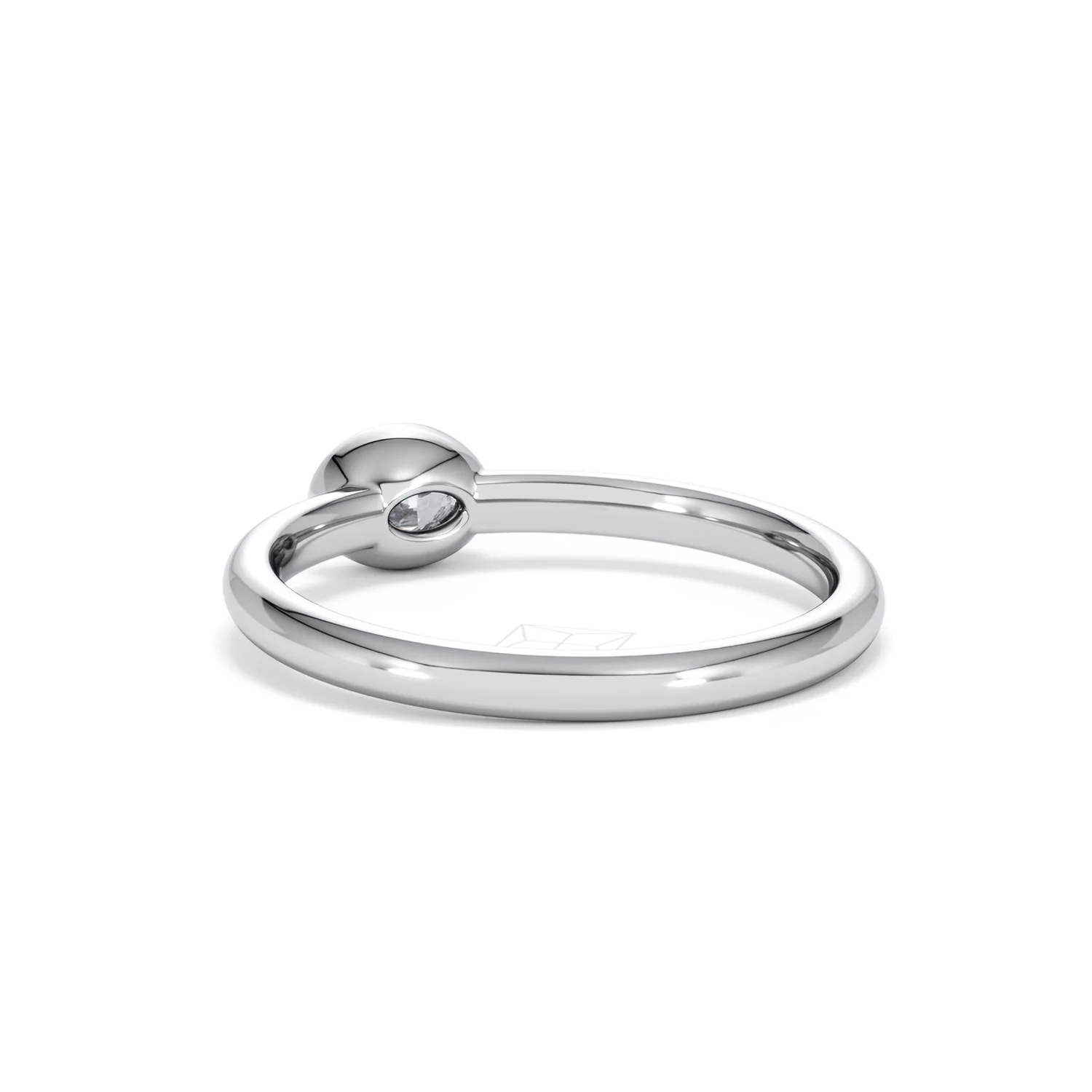 Horizon Oval Cut Lab Diamond Solitaire Ring 0.25ct H/SI in 9K White Gold - Image 56